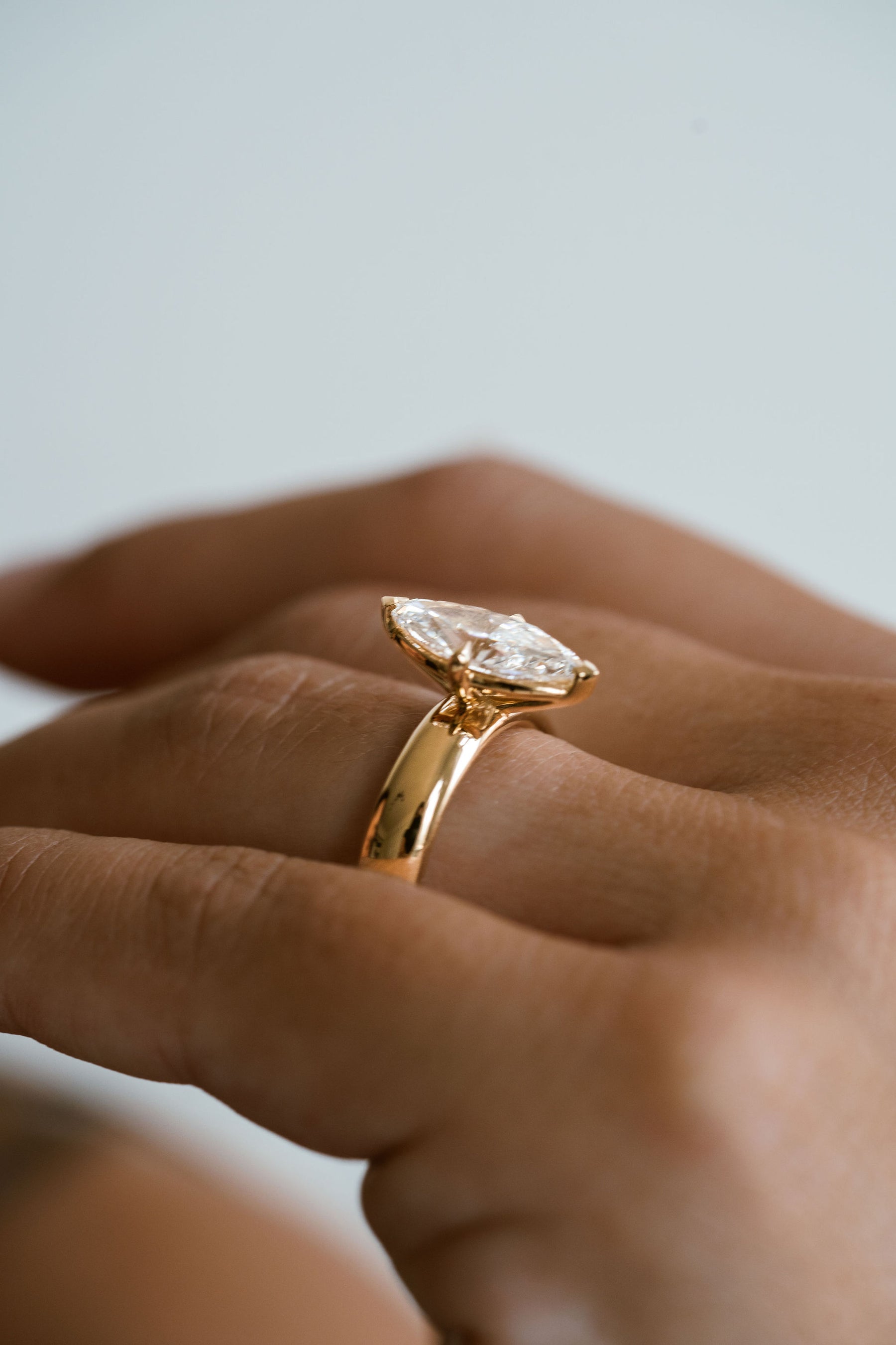 2.0CT Marquise Lab Grown Diamond Solitaire Engagement Ring