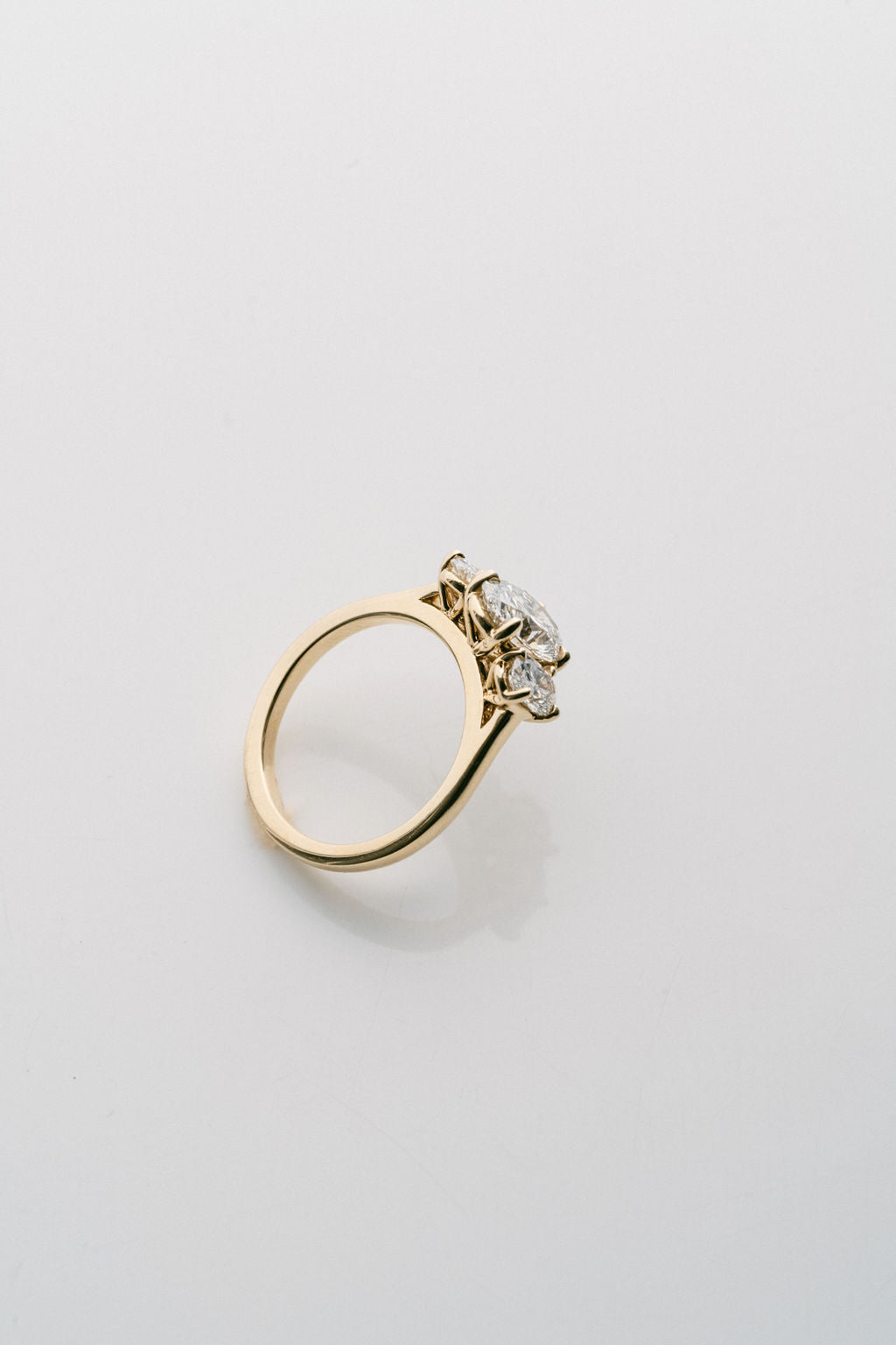 1.50CT Oval Lab Grown Diamond Three Stone Engagement Ring
