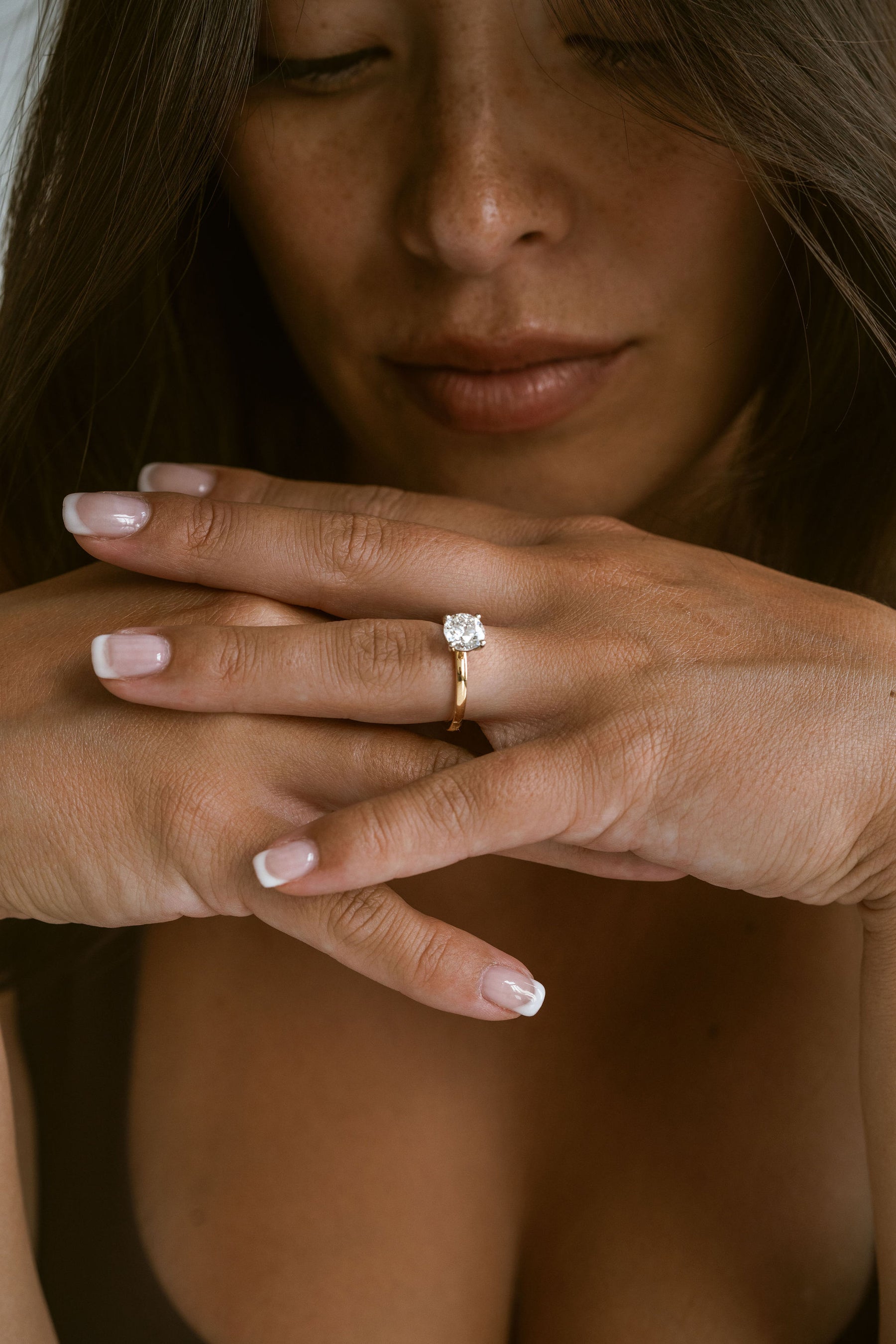 1.50CT Round Lab Grown Diamond Two Tone Solitaire Engagement Ring