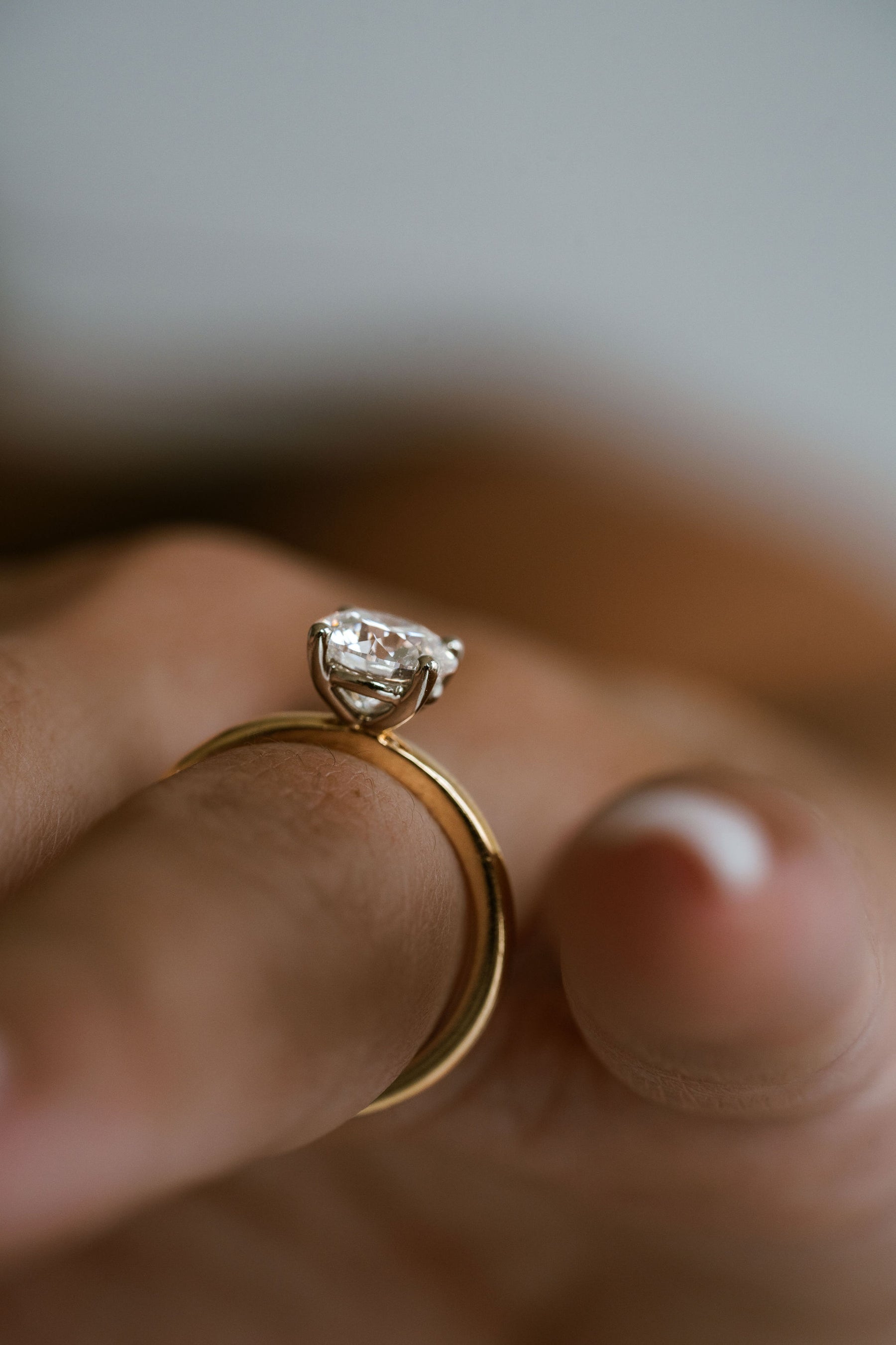 1.50CT Round Lab Grown Diamond Two Tone Solitaire Engagement Ring
