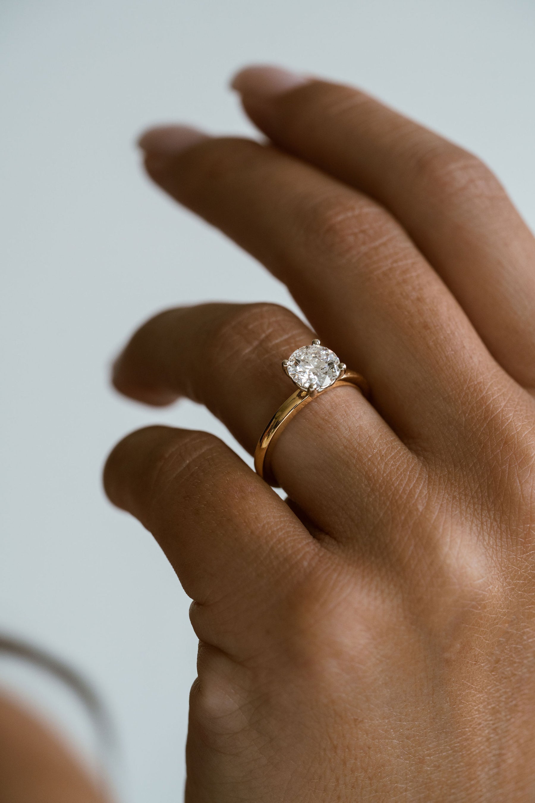 1.50CT Round Lab Grown Diamond Two Tone Solitaire Engagement Ring