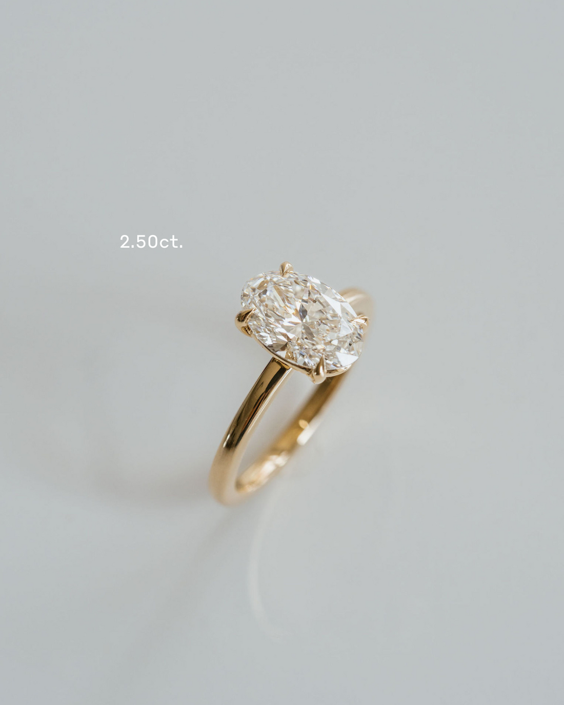 1.0CT Oval Lab Grown Diamond Solitaire Engagement Ring