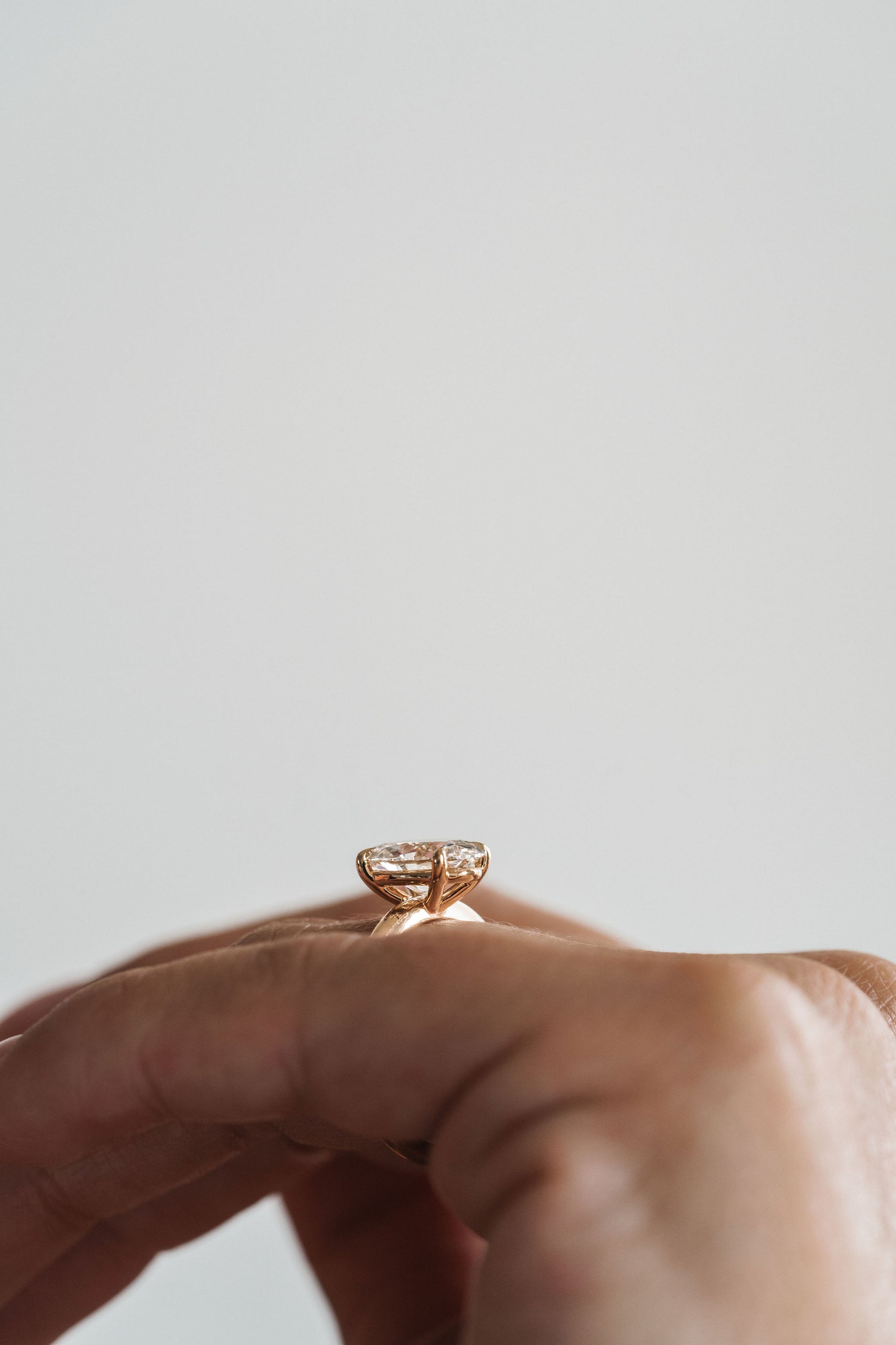 1.0CT Oval Lab Grown Diamond Solitaire Engagement Ring