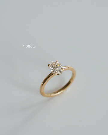 1.0CT Oval Lab Grown Diamond Solitaire Engagement Ring
