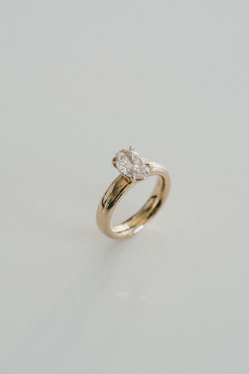 2.0CT Oval Lab Grown Diamond Solitaire Engagement Ring