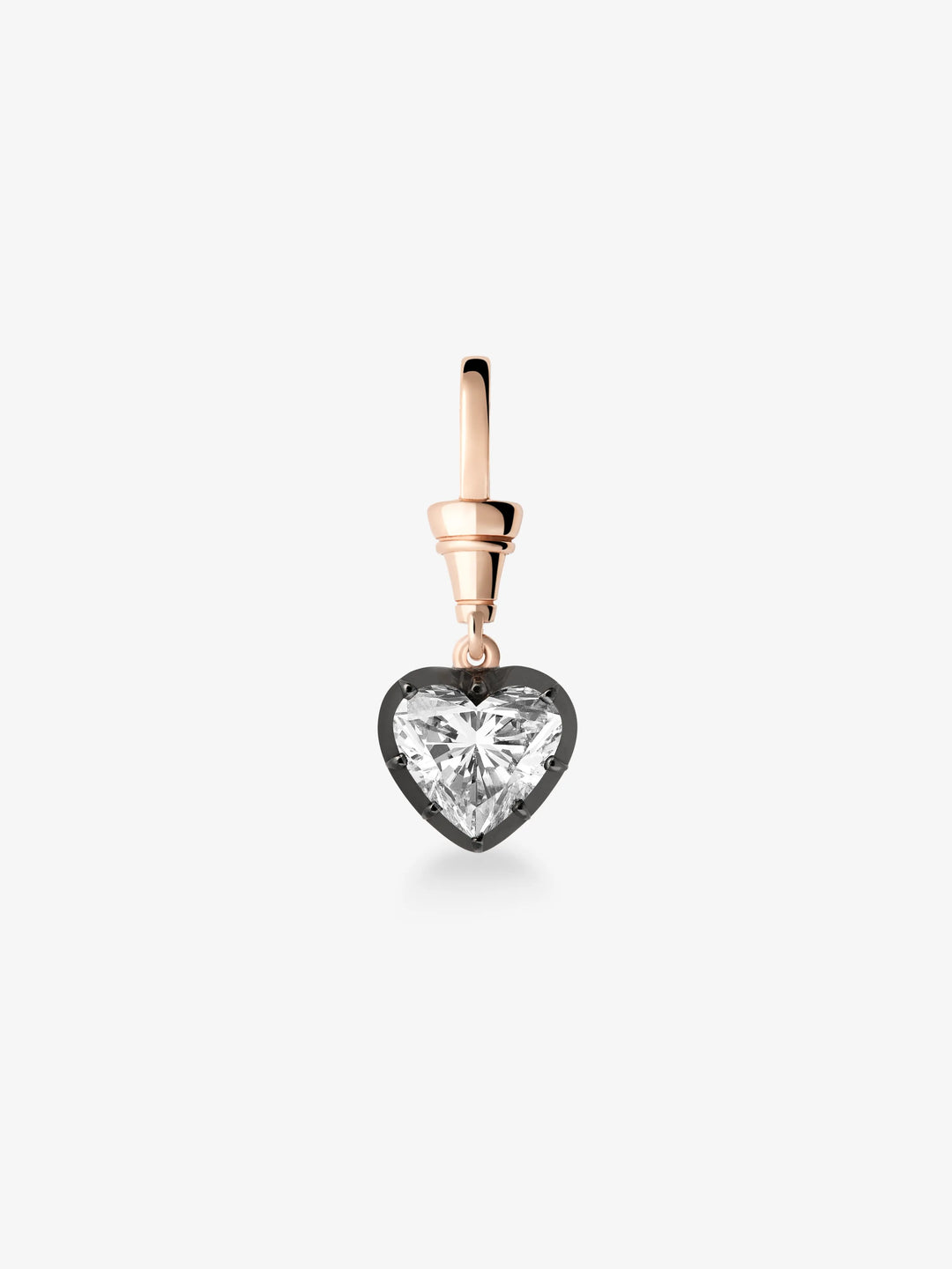 3.0CT Bezel Set Heart Lab Grown Diamond Georgian Style Cut-Down Setting Pendant