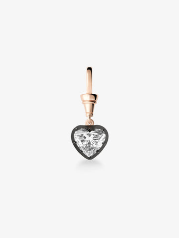 3.0CT Bezel Set Heart Lab Grown Diamond Georgian Style Cut-Down Setting Pendant
