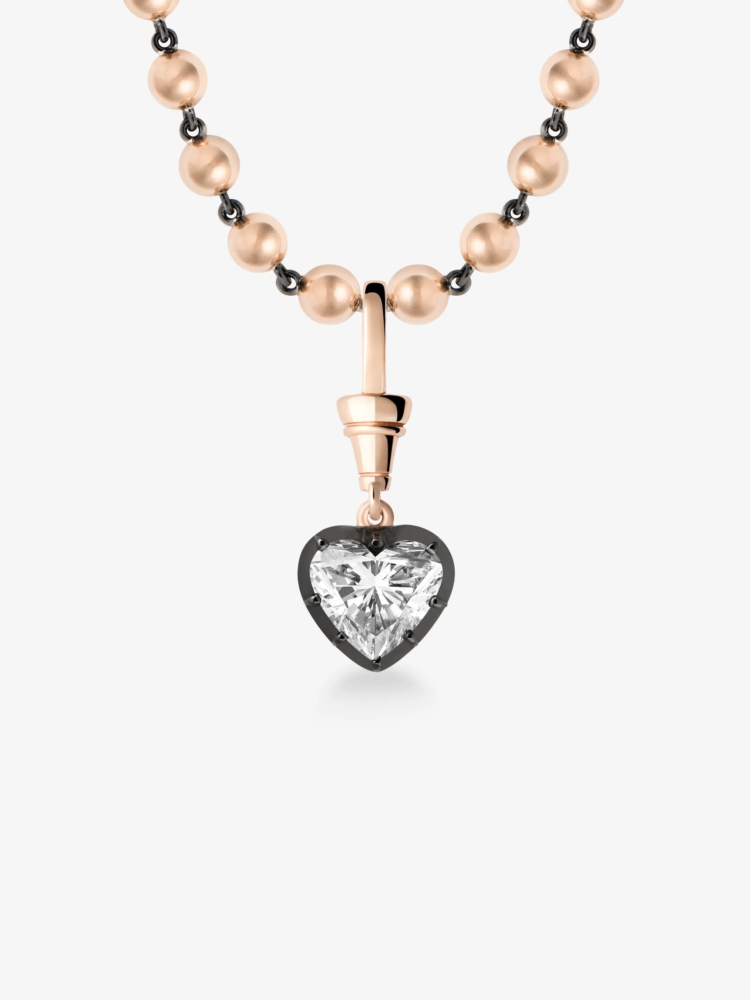 3.0CT Bezel Set Heart Lab Grown Diamond Georgian Style Cut-Down Setting Pendant