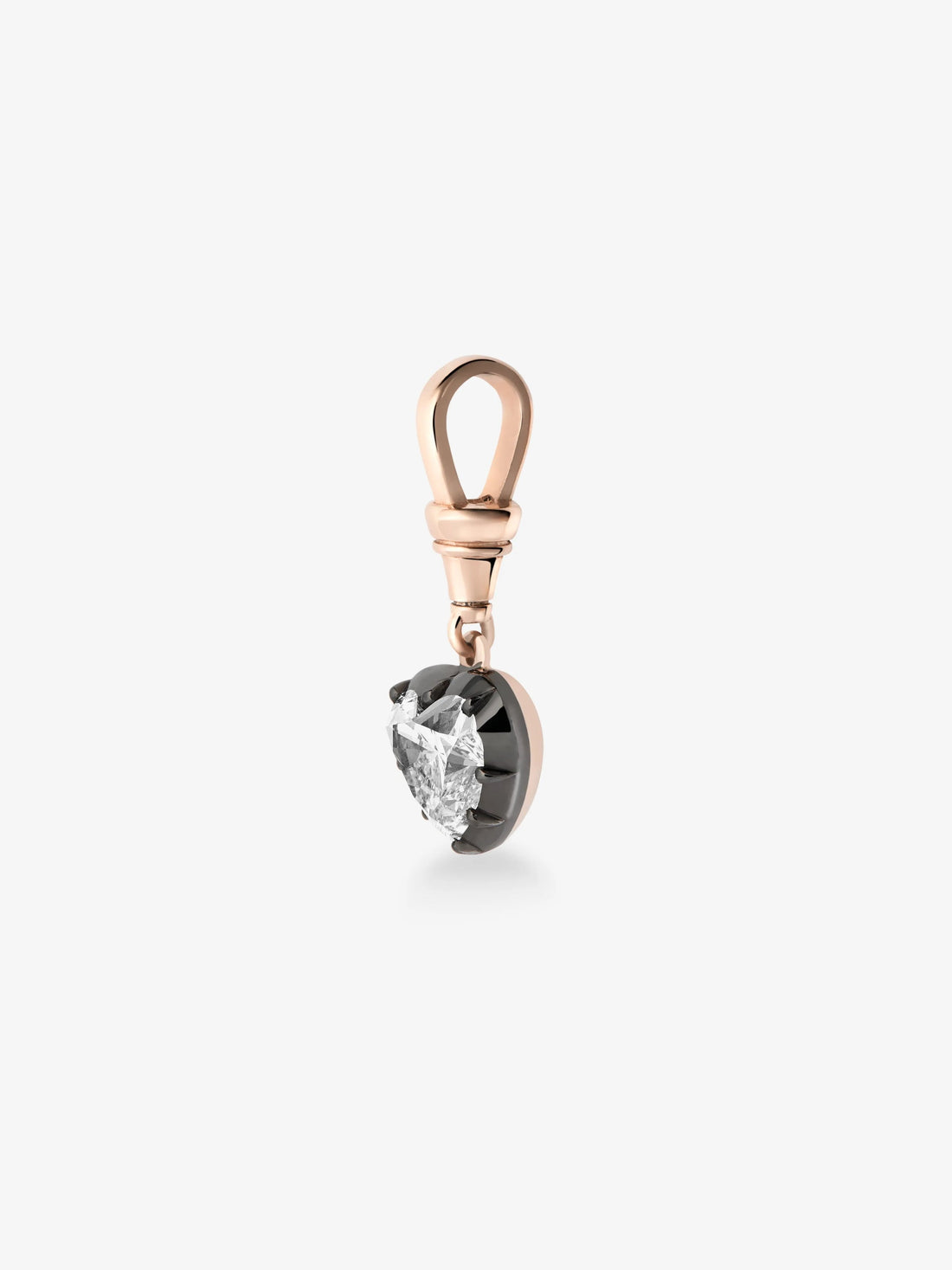 3.0CT Bezel Set Heart Lab Grown Diamond Georgian Style Cut-Down Setting Pendant