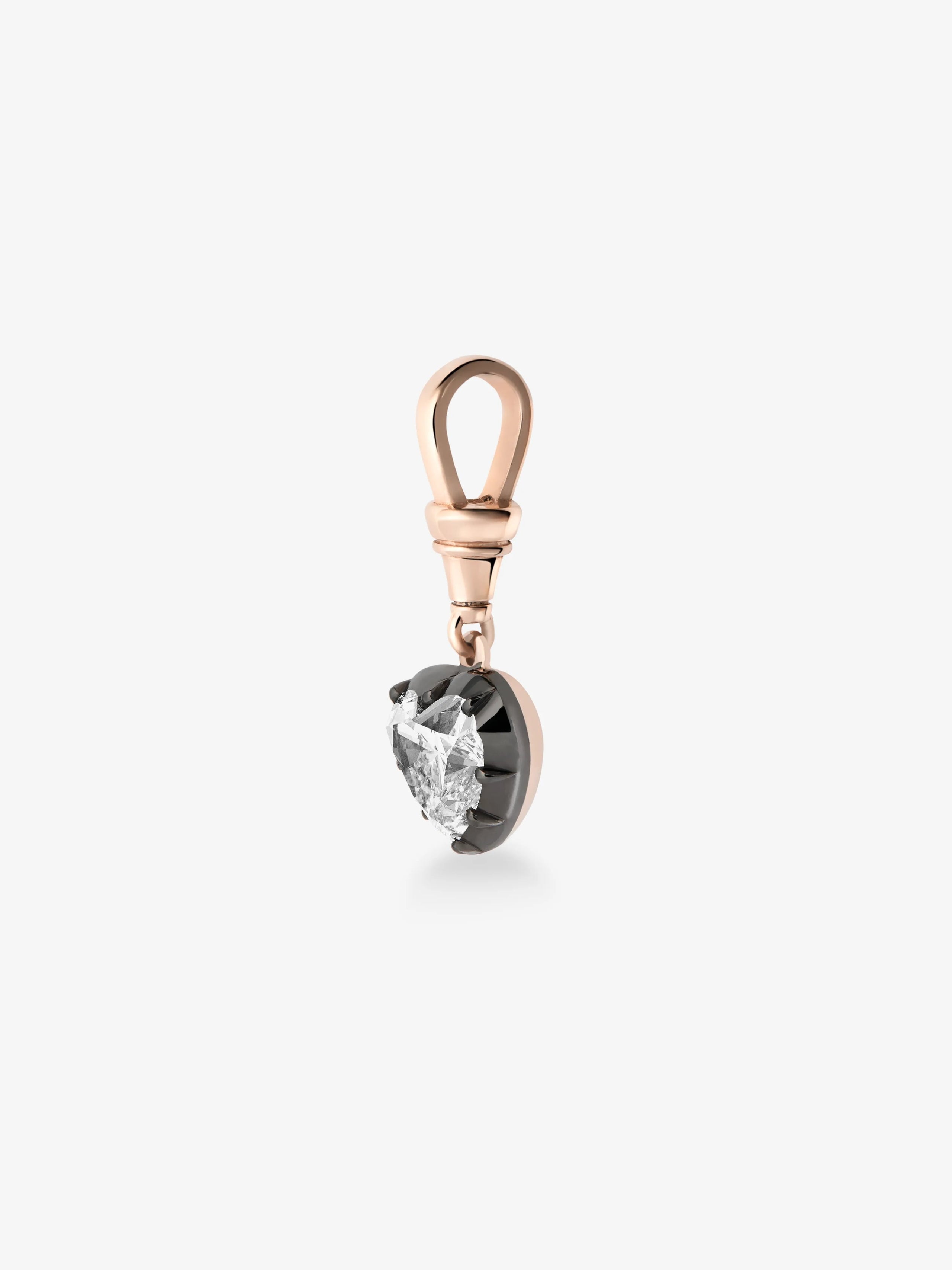 3.0CT Bezel Set Heart Lab Grown Diamond Georgian Style Cut-Down Setting Pendant