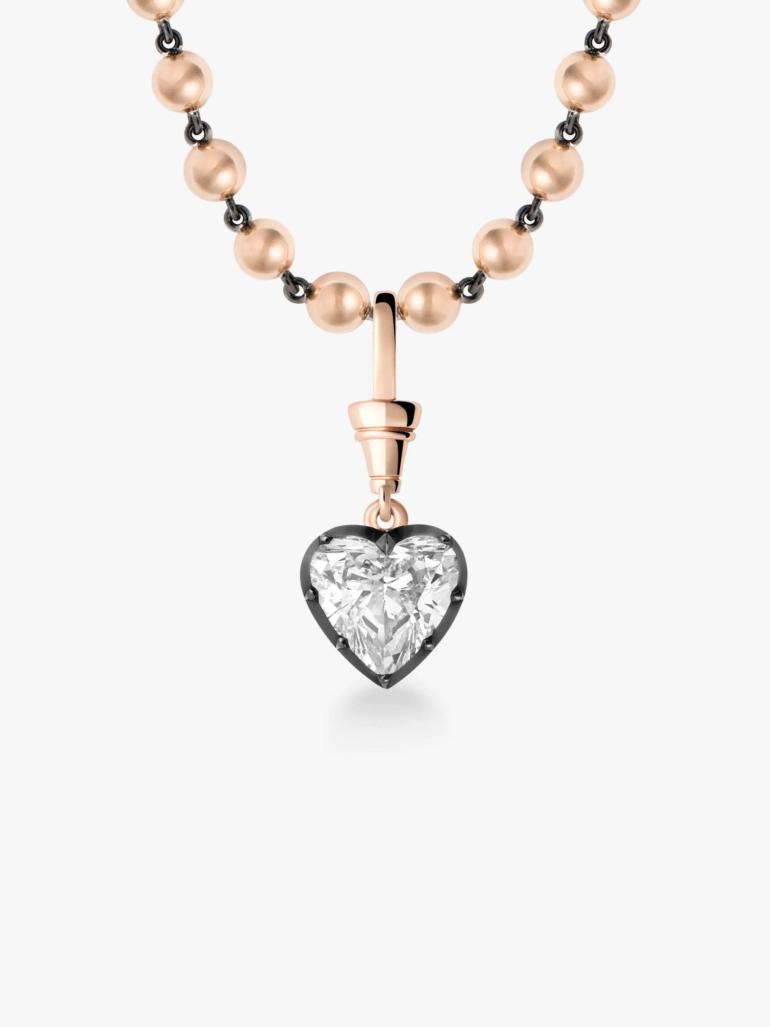 3.0CT Bezel Set Heart Lab Grown Diamond Georgian Style Cut-Down Setting Pendant