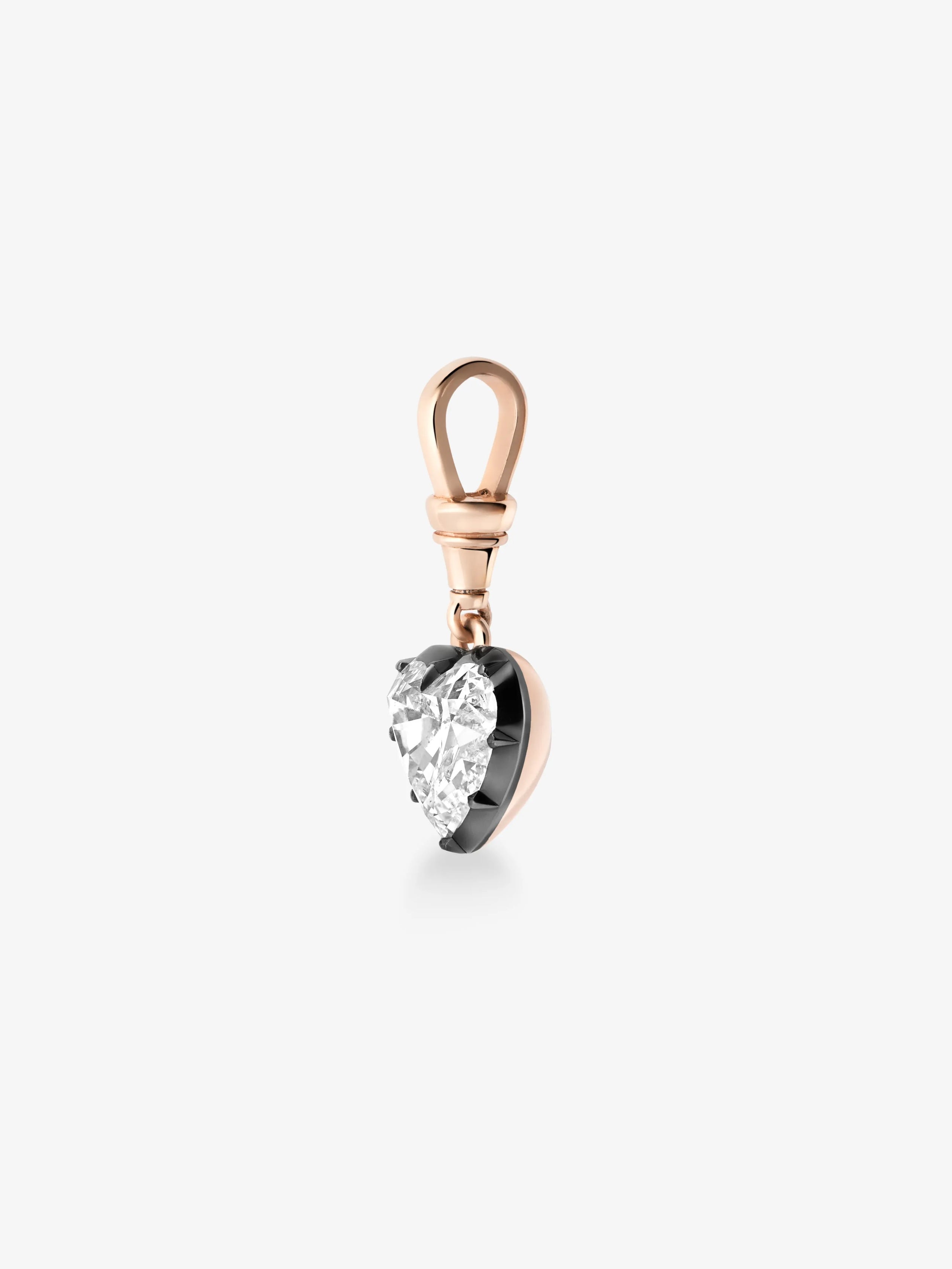 3.0CT Bezel Set Heart Lab Grown Diamond Georgian Style Cut-Down Setting Pendant
