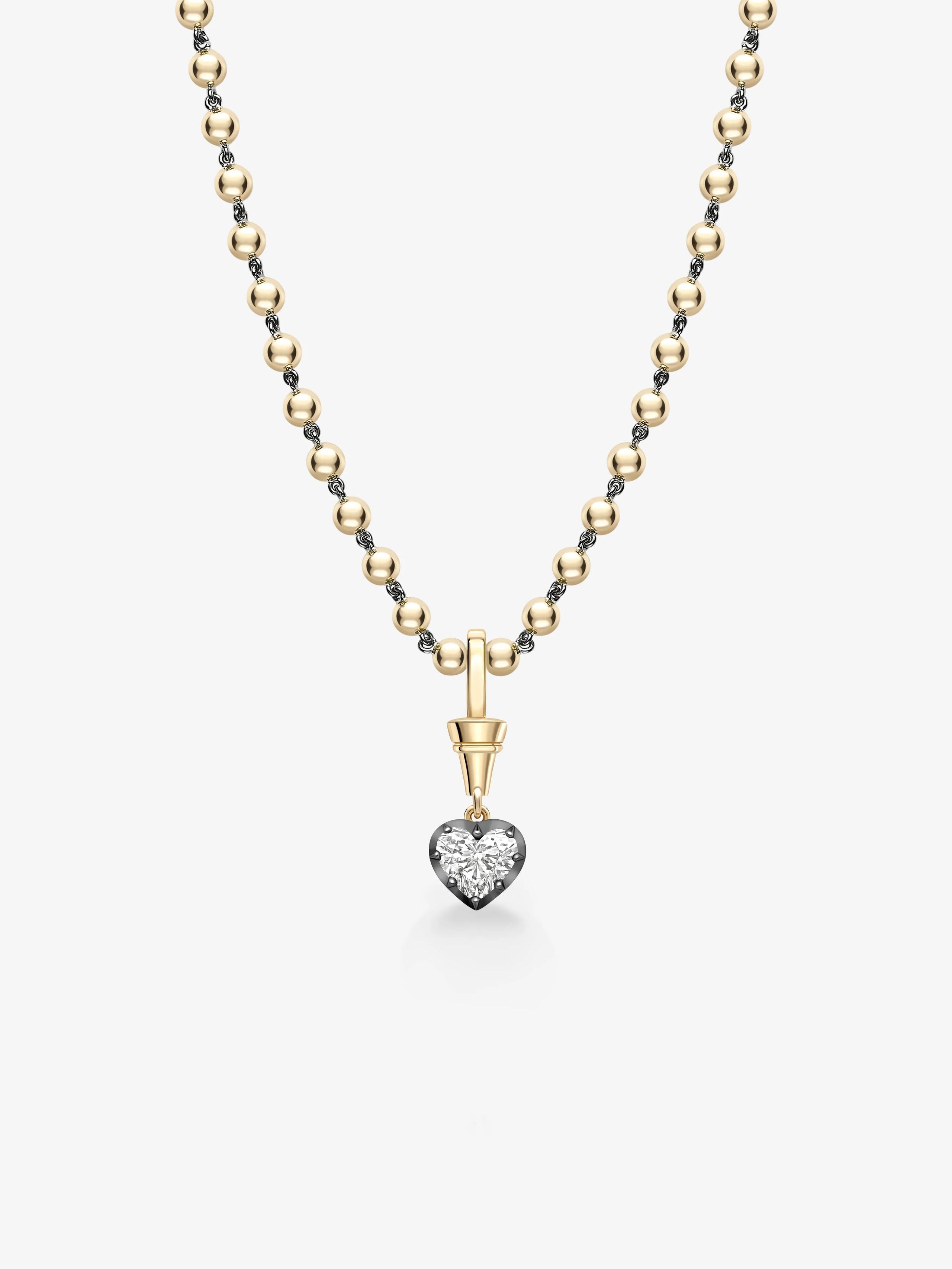 2.0CT Bezel Heart Shaped Lab Grown Diamond Georgian Style Cut-Down Setting Pendant