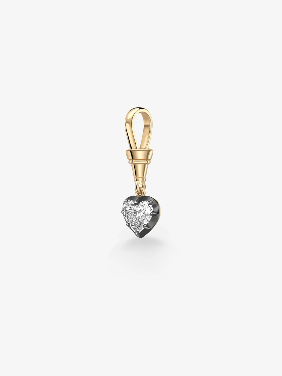 2.0CT Bezel Heart Shaped Lab Grown Diamond Georgian Style Cut-Down Setting Pendant