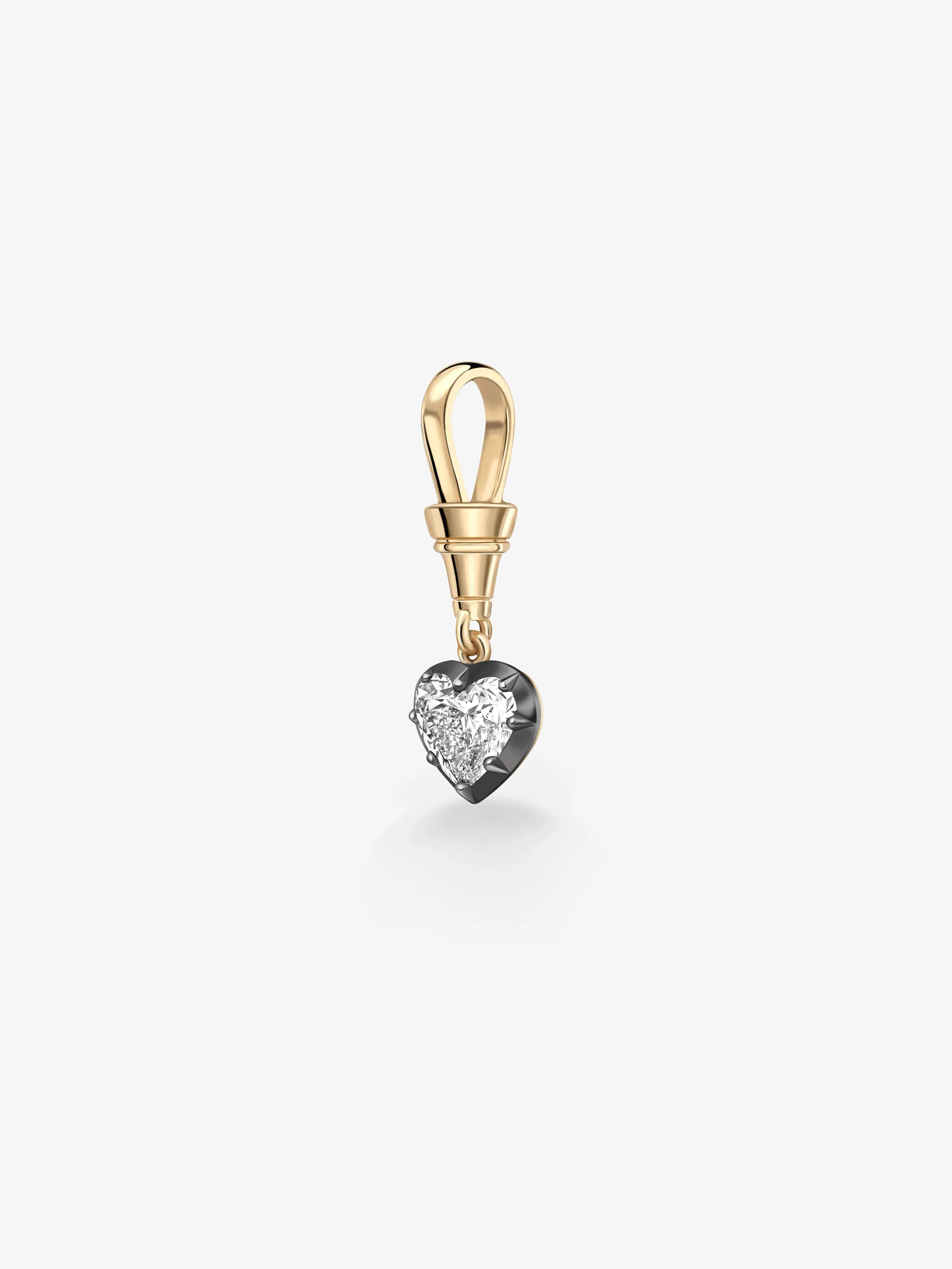 2.0CT Bezel Heart Shaped Lab Grown Diamond Georgian Style Cut-Down Setting Pendant
