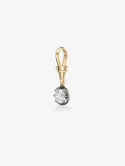 1.0CT Blackened Bezel Round Lab Grown Diamond Georgian Style Cut-Down Setting Pendant