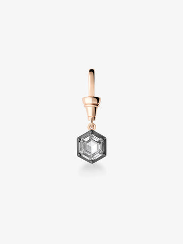 2.0CT Bezel Set Hexagon Lab Grown Diamond Georgian Style Cut-Down Setting Pendant