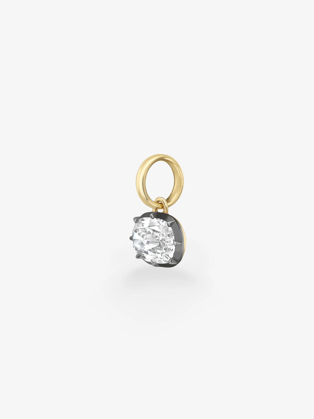6.0CT Bezel Set Old Mine Cushion Cut Lab Grown Diamond Georgian Style Pendant