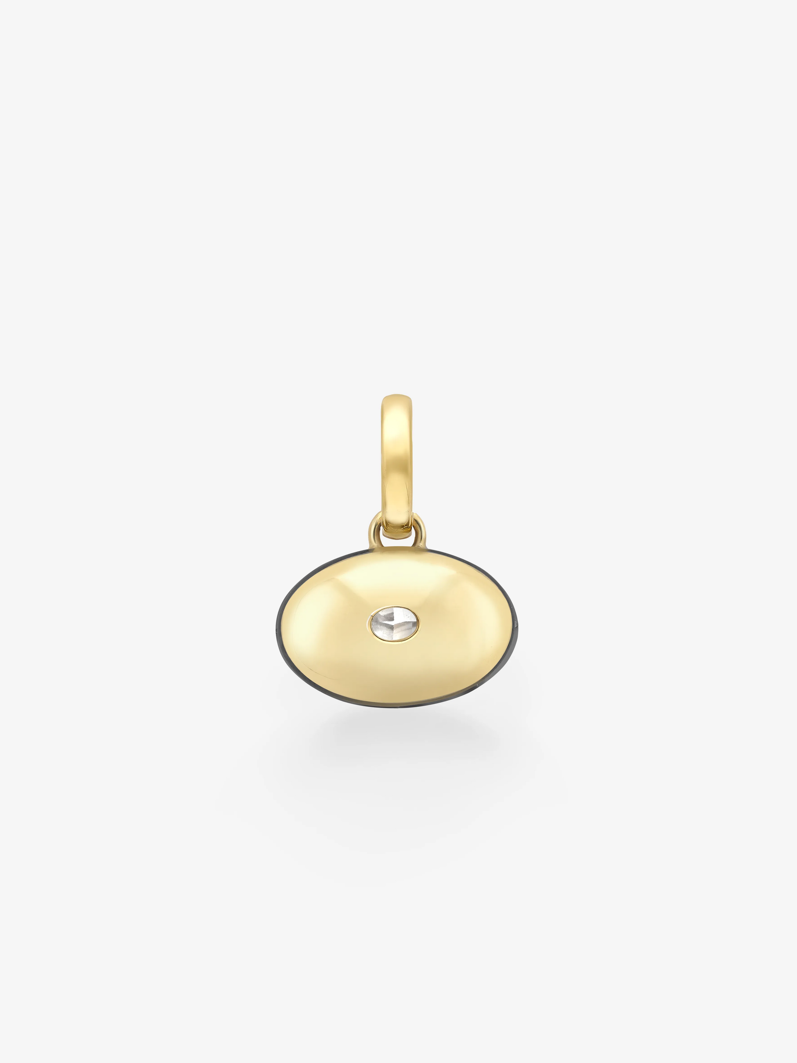 6.0CT Bezel Set Oval Lab Grown Diamond Georgian Style Cut-Down Setting Pendant
