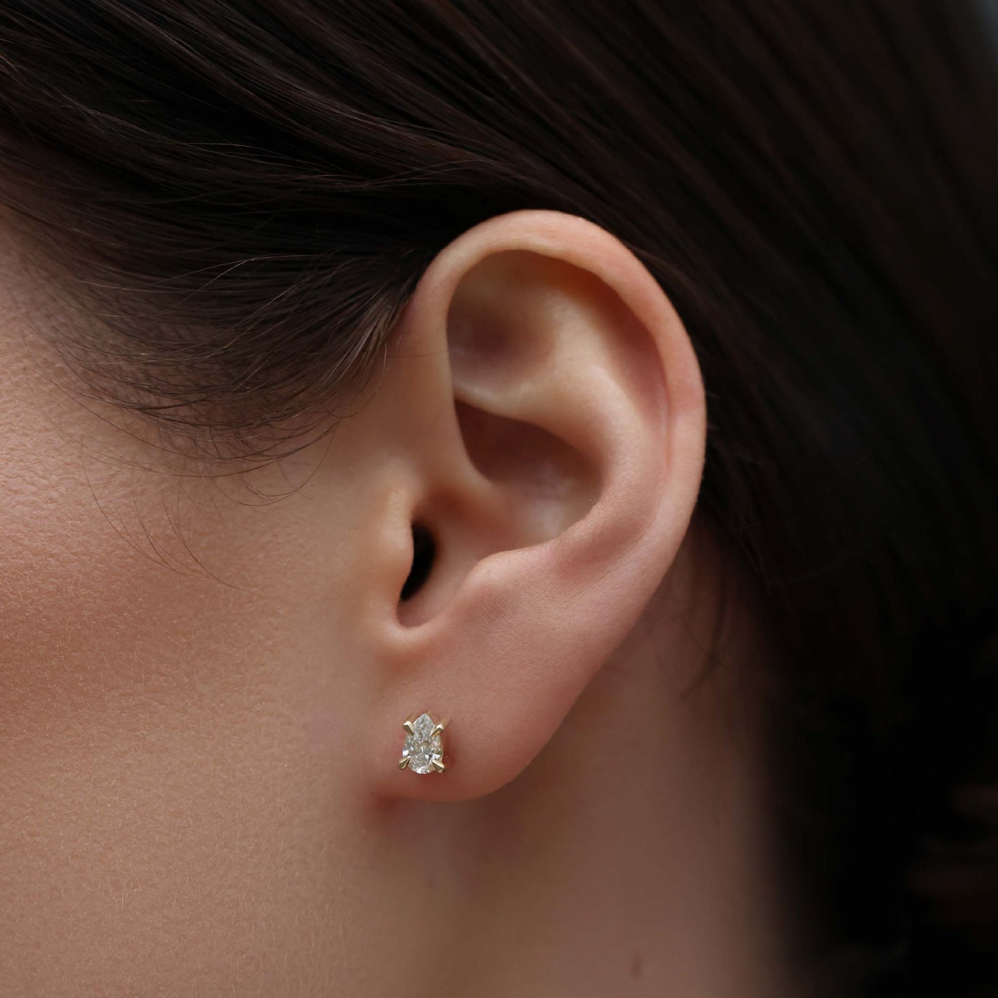 Pear Lab Grown Diamond Stud Earrings