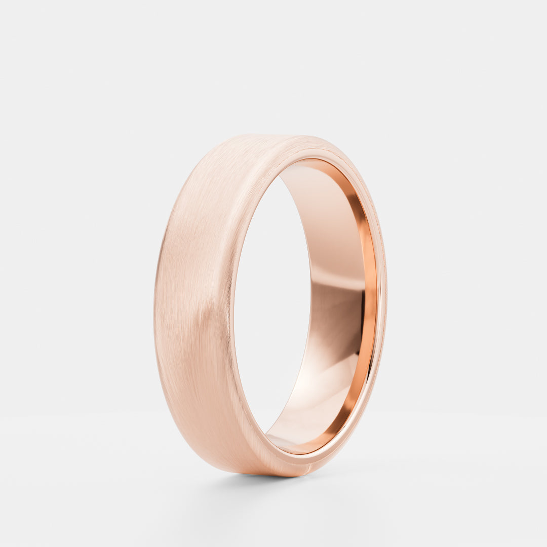 Brushed Finish Soft Chamfered Edge Men's Wedding Band