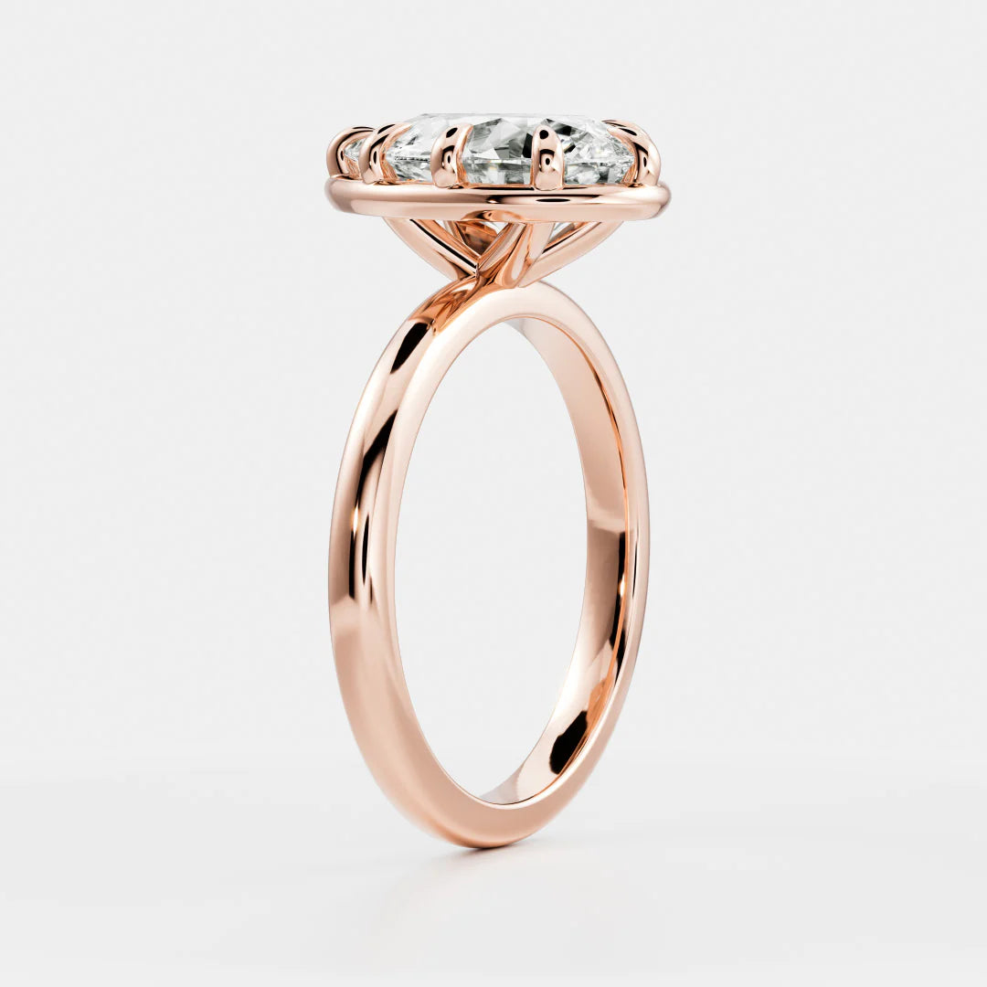 2.50CT Pear Cut Lab Grown Diamond Bezel Solitaire Engagement Ring