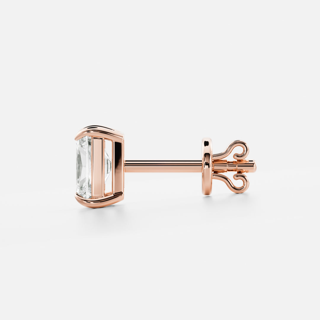 Radiant Lab Grown Diamond Stud Earrings