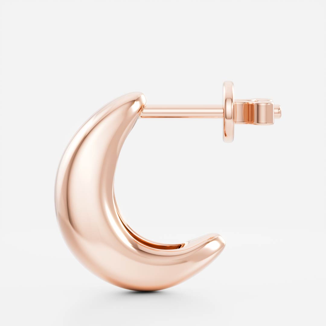 14K Solid Gold Hoop Earrings