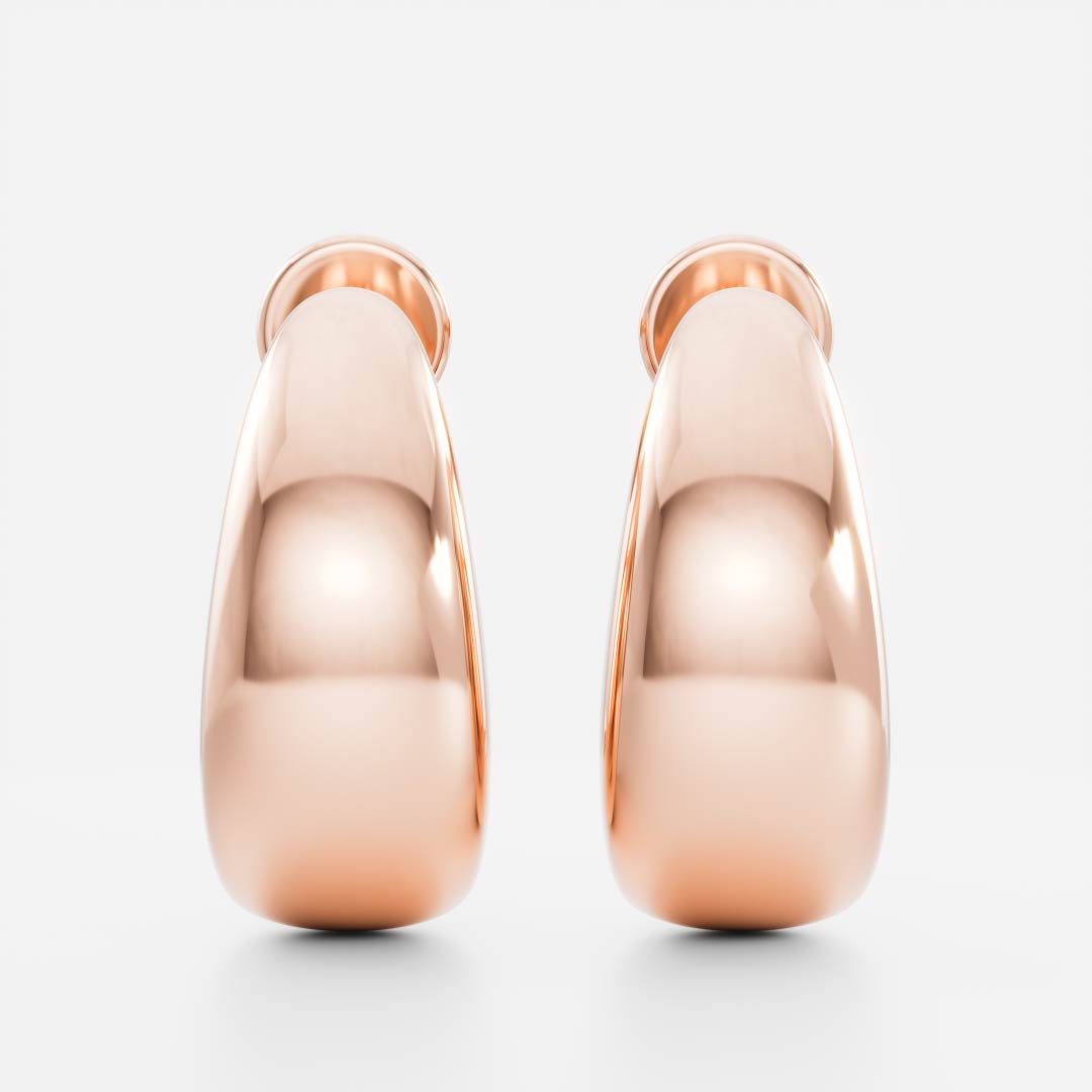 14K Solid Gold Hoop Earrings