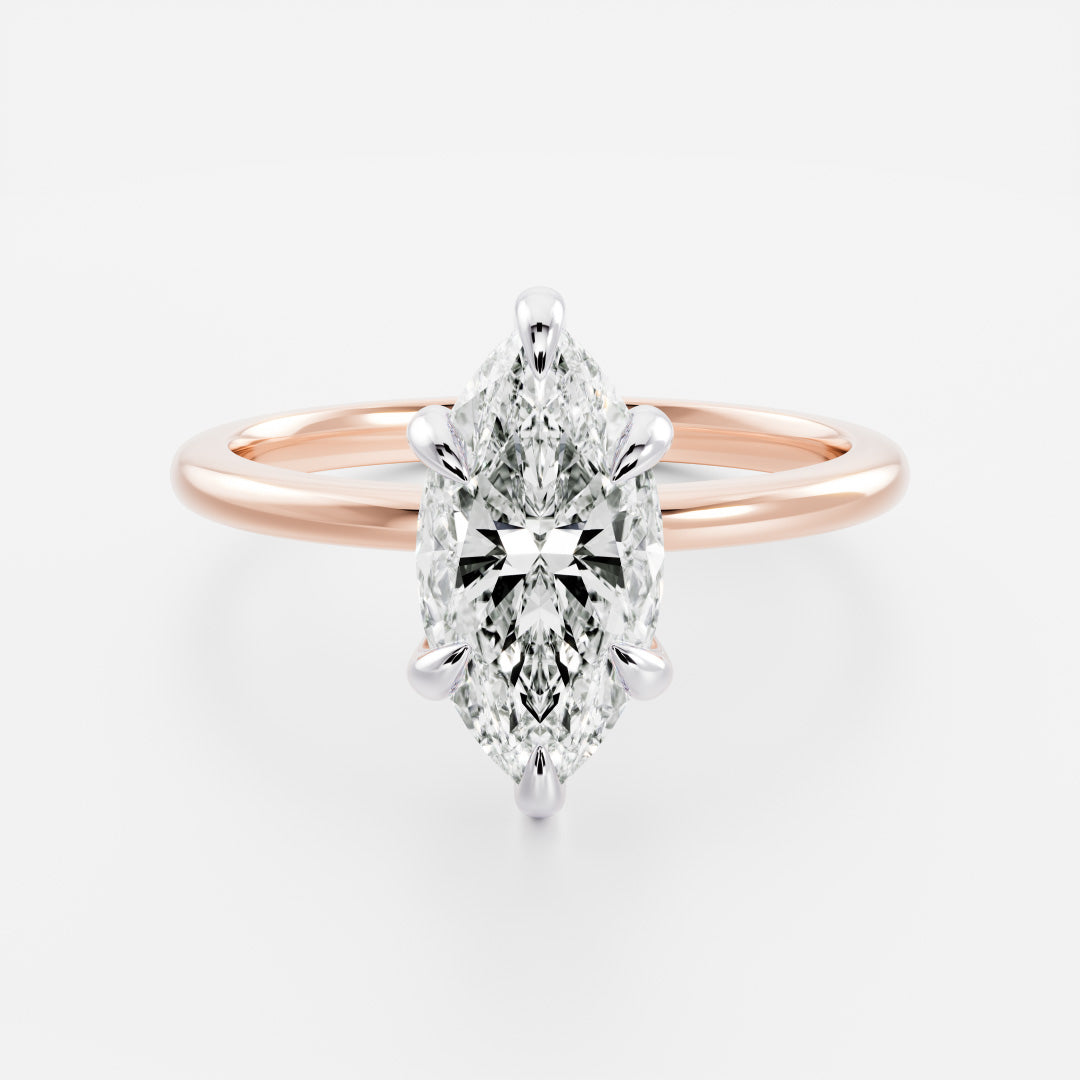 The Arie Ring - Marquise Solitaire