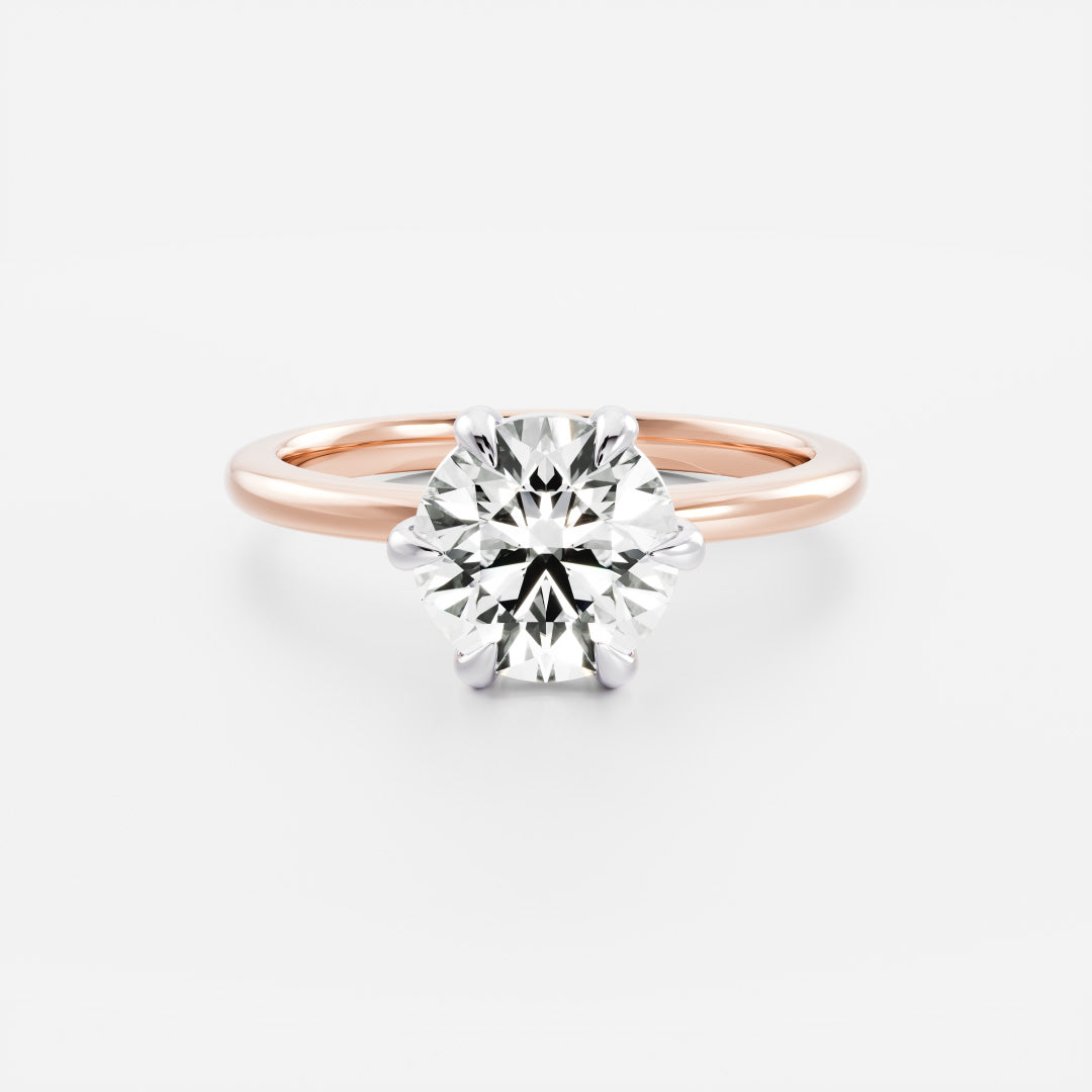 1.0CT Round Cut Lab Grown Diamond Solitaire Engagement Ring