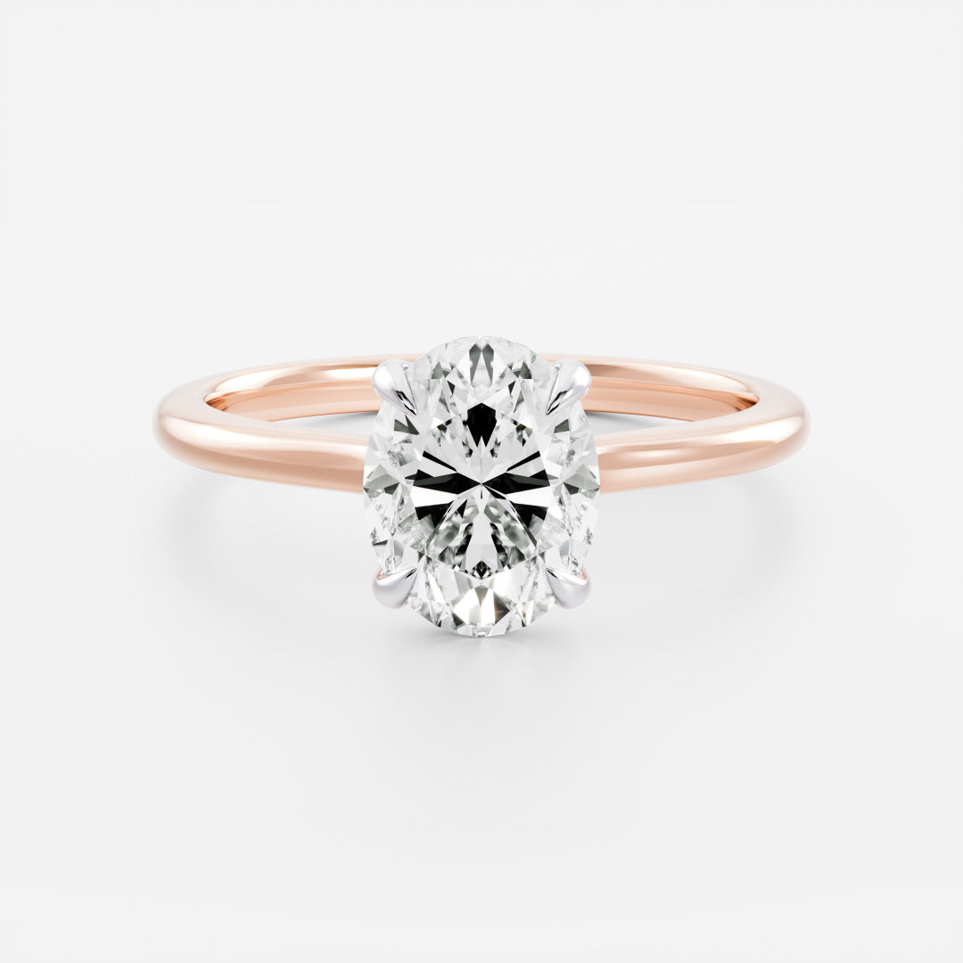 The Luise Ring® - Low Set Oval Solitaire