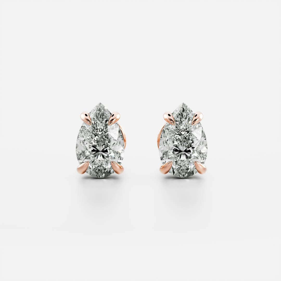 Pear Lab Grown Diamond Stud Earrings