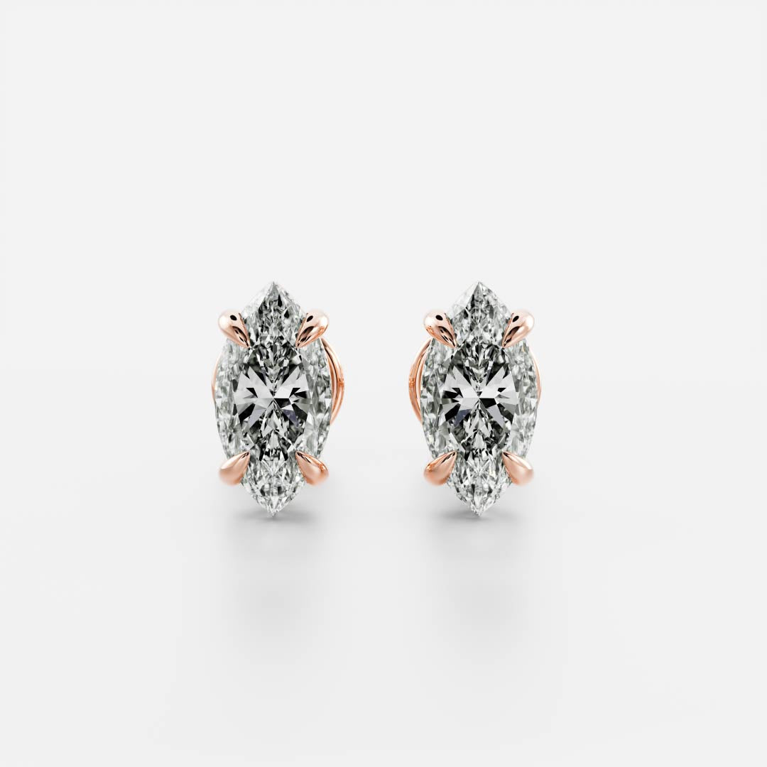 Marquise Lab Grown Diamond Stud Earrings