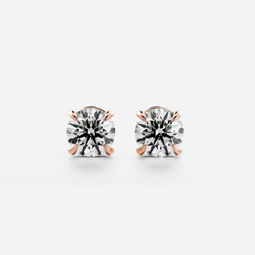 Round Lab Grown Diamond Stud Earrings