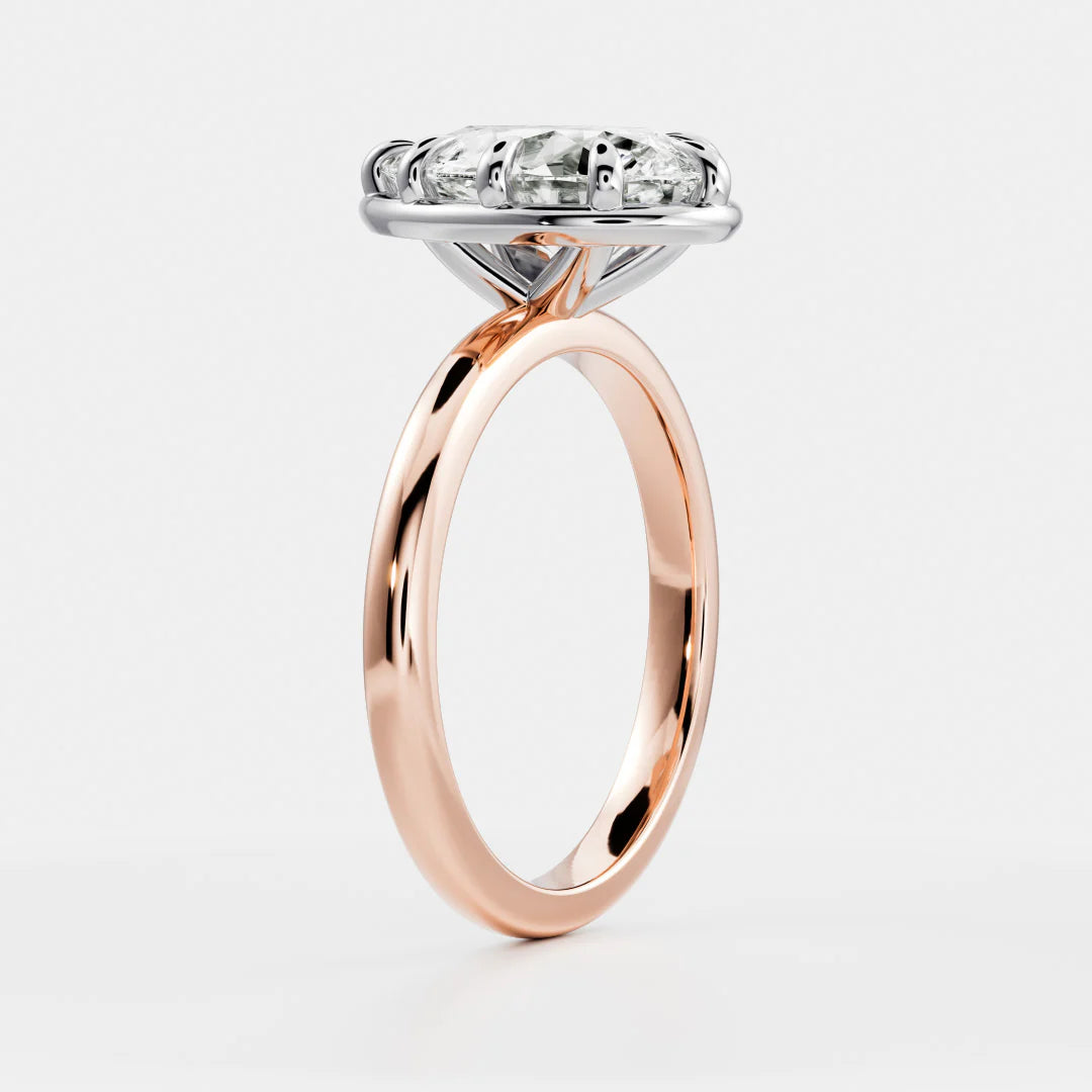 2.50CT Pear Cut Lab Grown Diamond Bezel Solitaire Engagement Ring