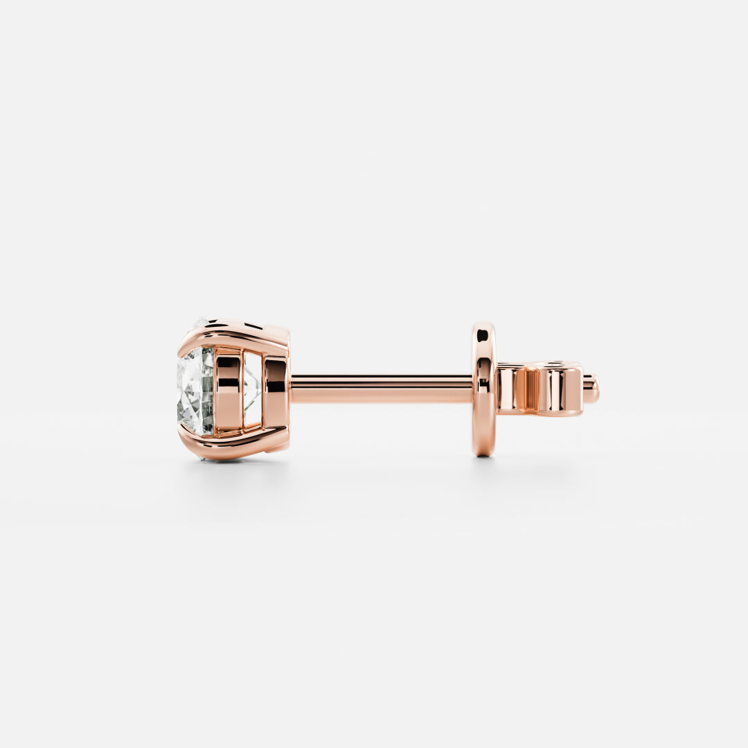 Round Lab Grown Diamond Stud Earrings