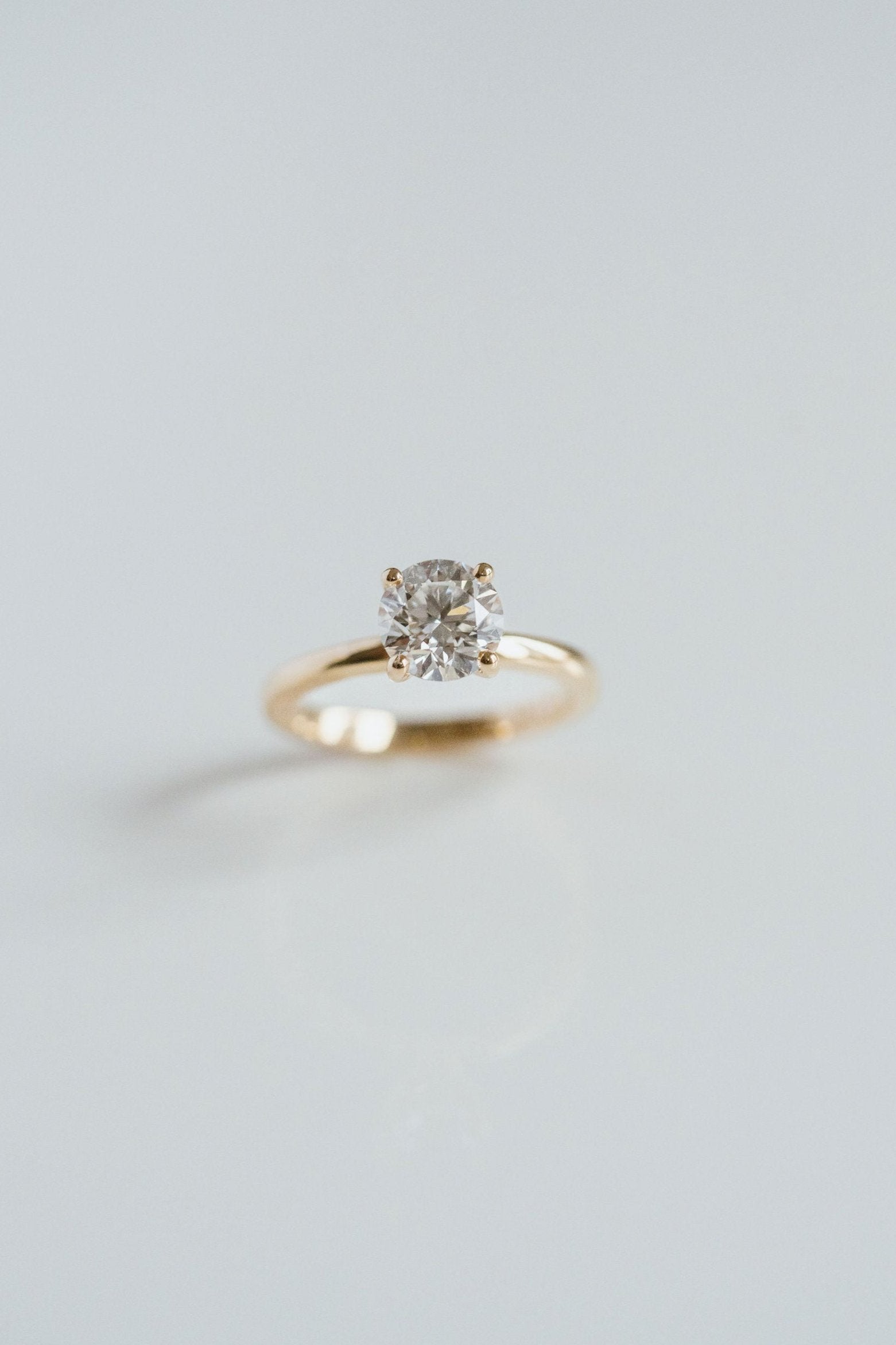 2.0CT Round Lab Grown Diamond Solitaire Engagement Ring