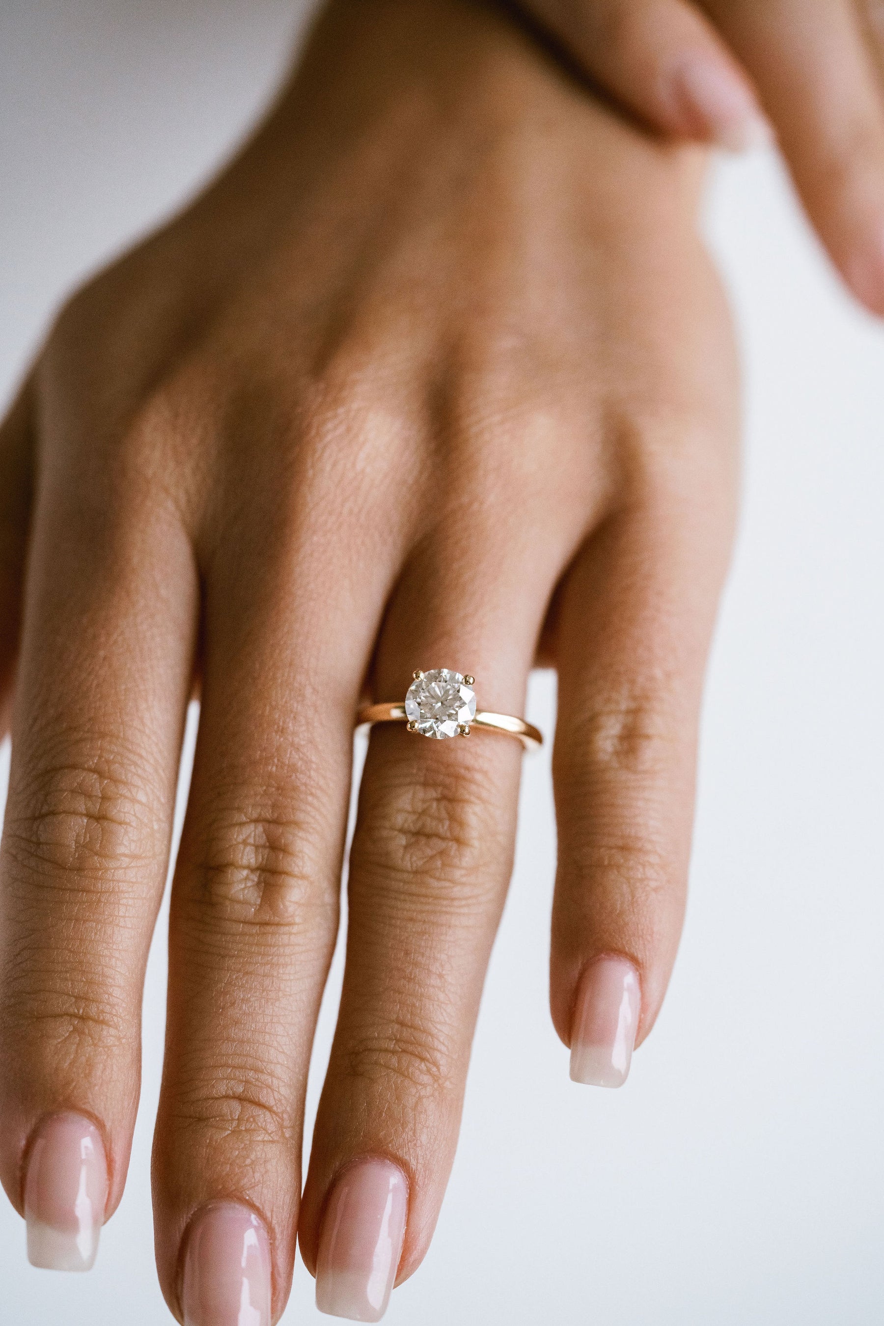 2.0CT Round Lab Grown Diamond Solitaire Engagement Ring