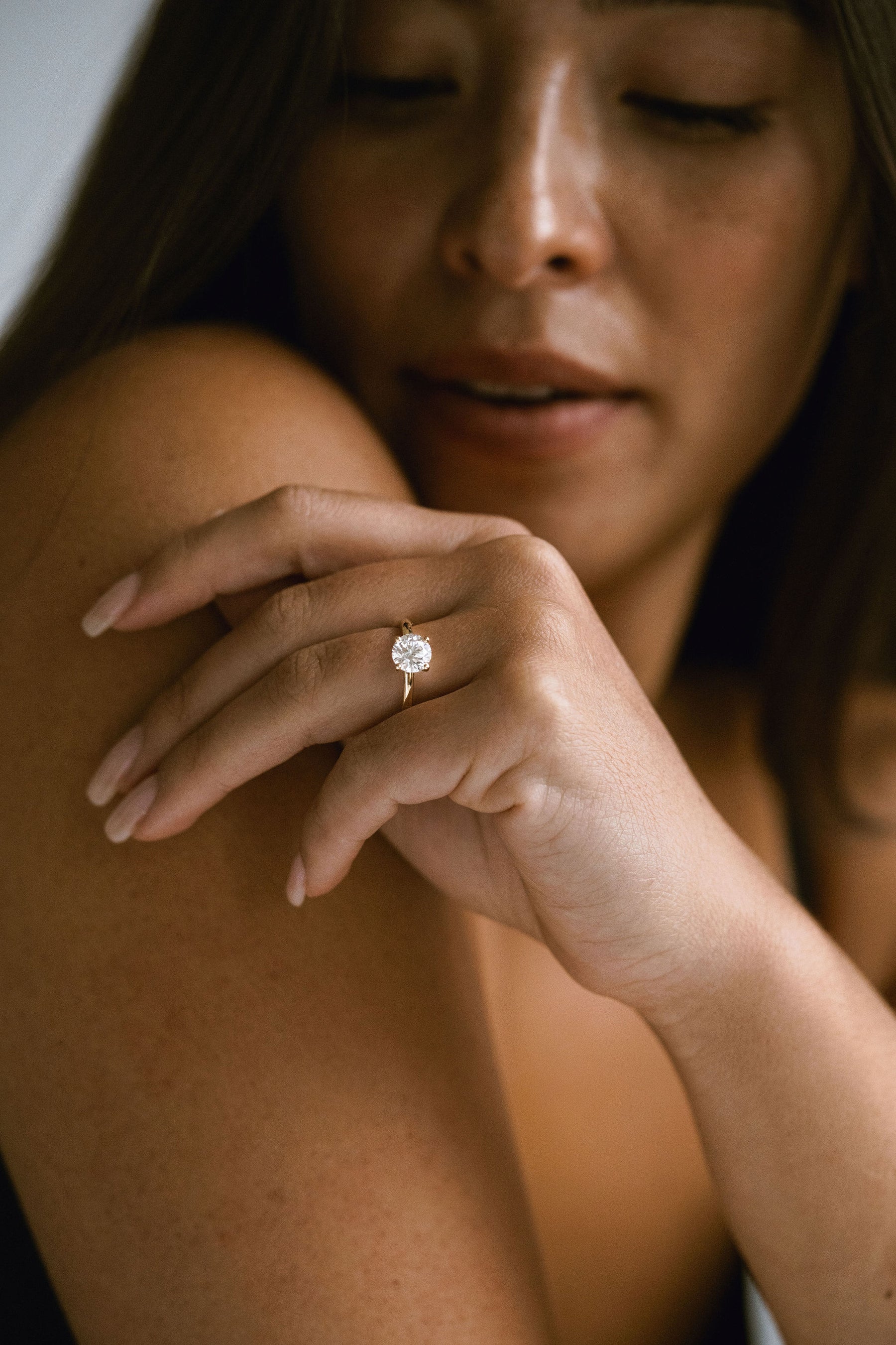 2.0CT Round Lab Grown Diamond Solitaire Engagement Ring