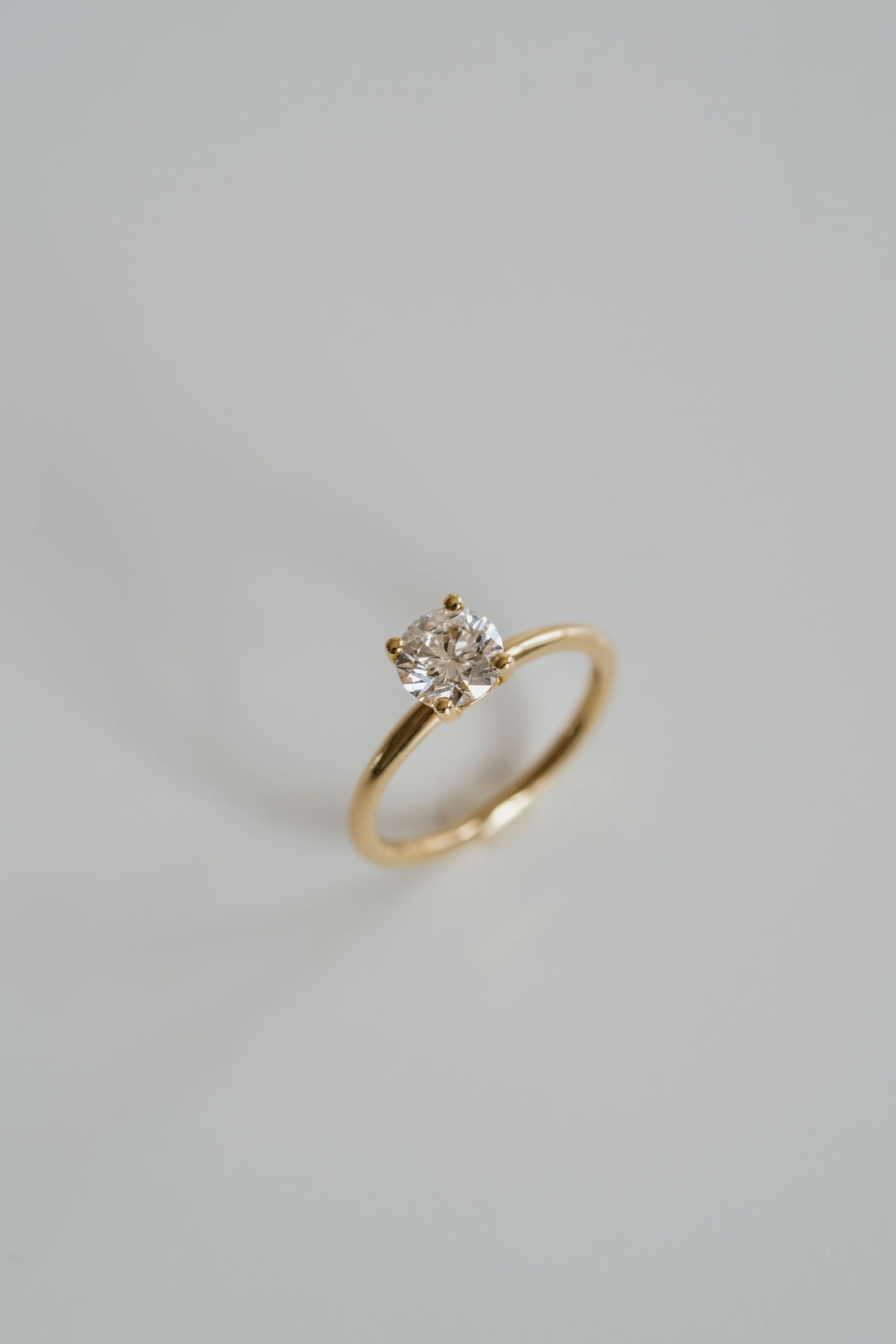 1.0CT Round Lab Grown Diamond Solitaire Engagement Ring