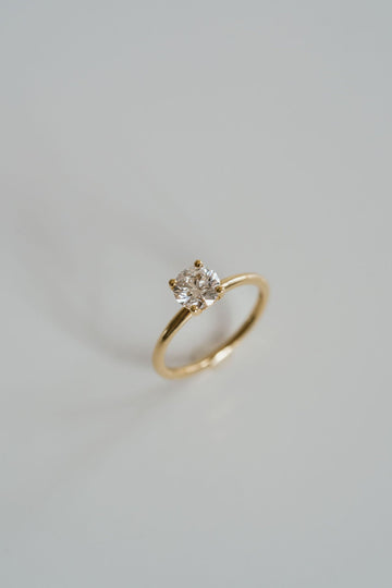 1.0CT Round Lab Grown Diamond Solitaire Engagement Ring