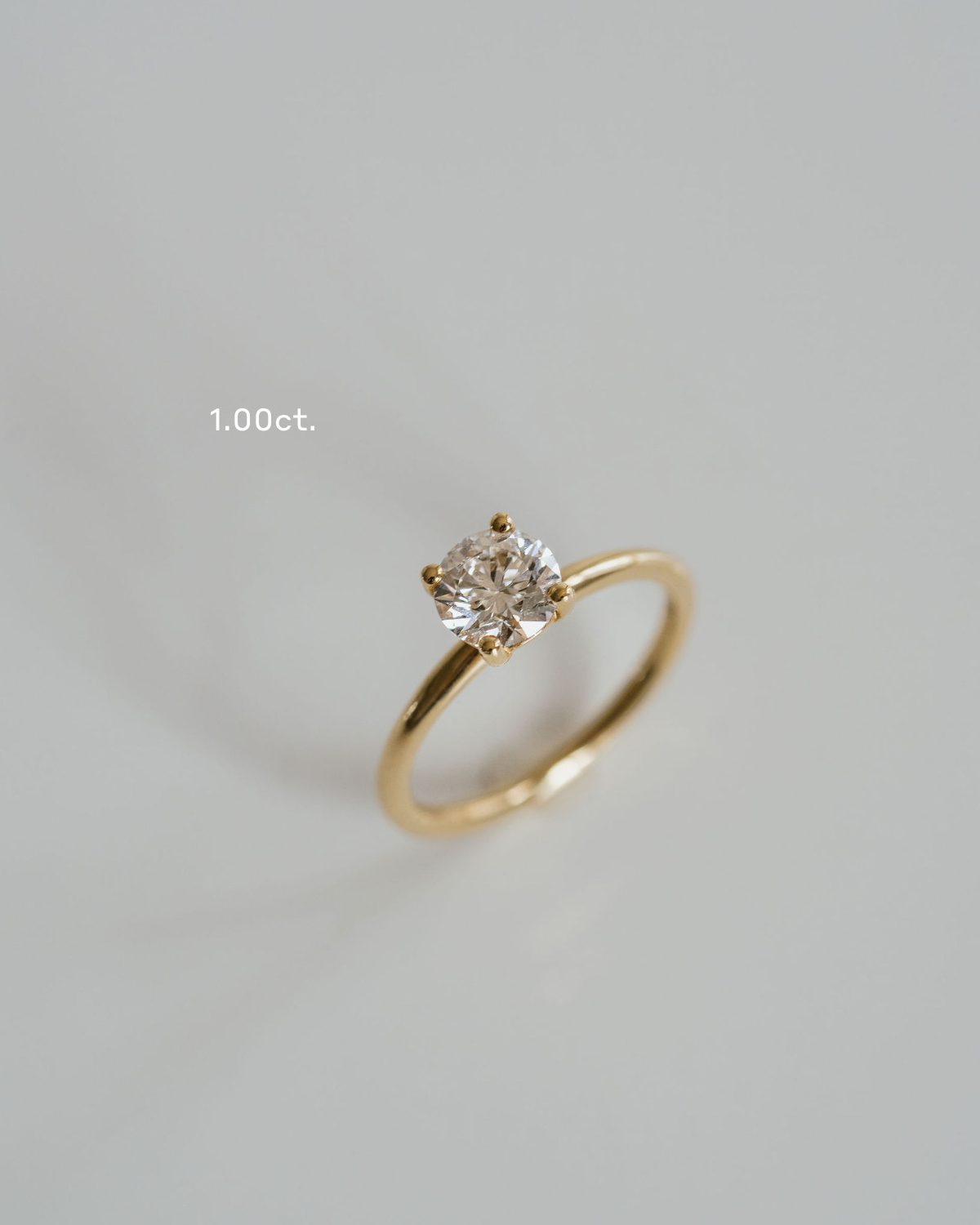 1.0CT Round Lab Grown Diamond Solitaire Engagement Ring