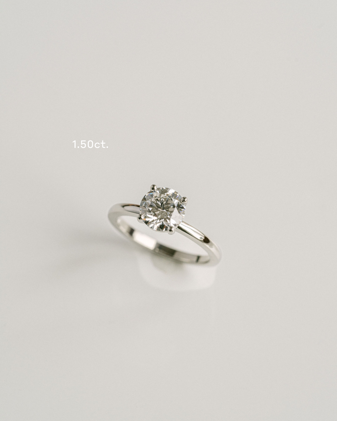 1.0CT Round Lab Grown Diamond Solitaire Engagement Ring