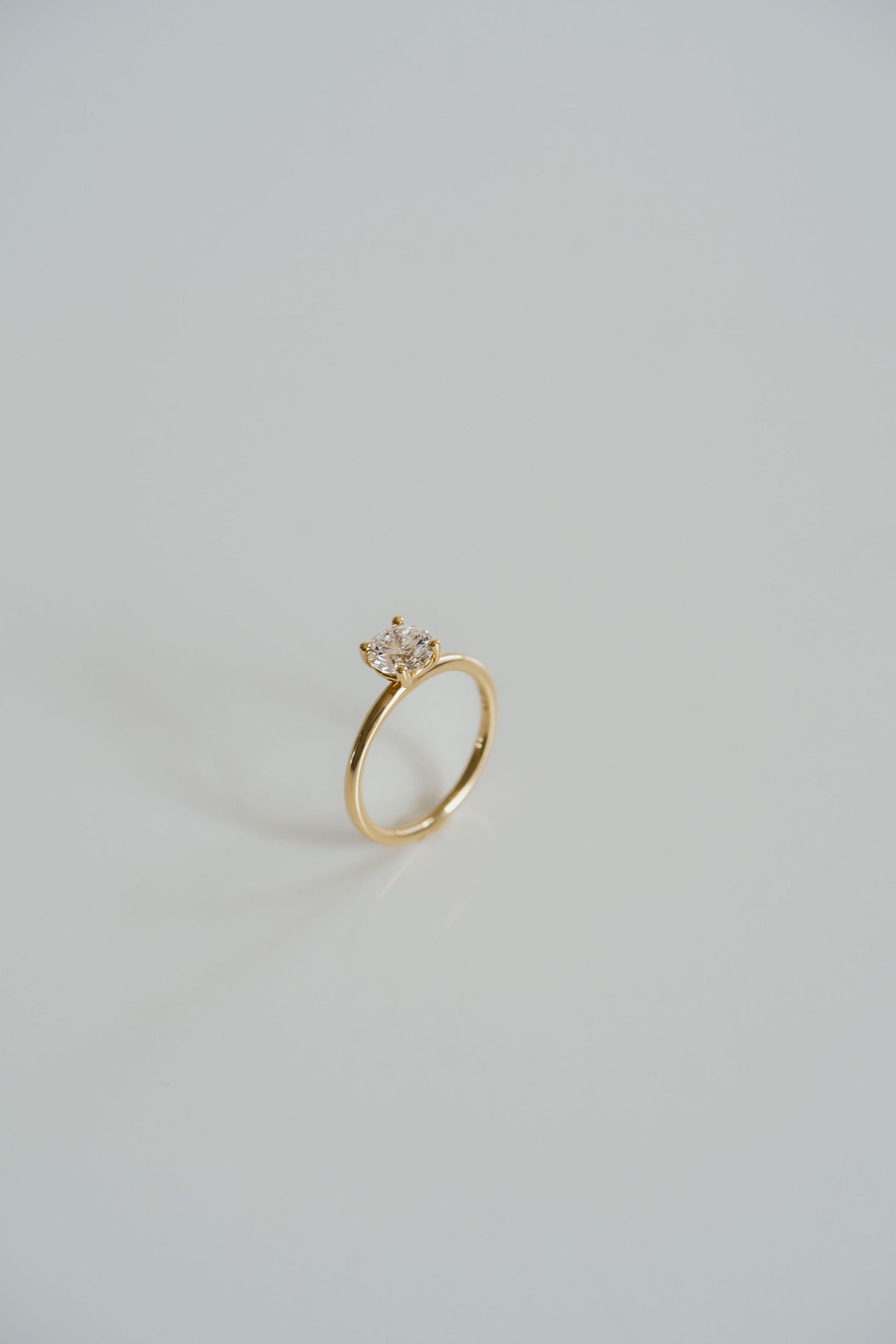 1.0CT Round Lab Grown Diamond Solitaire Engagement Ring
