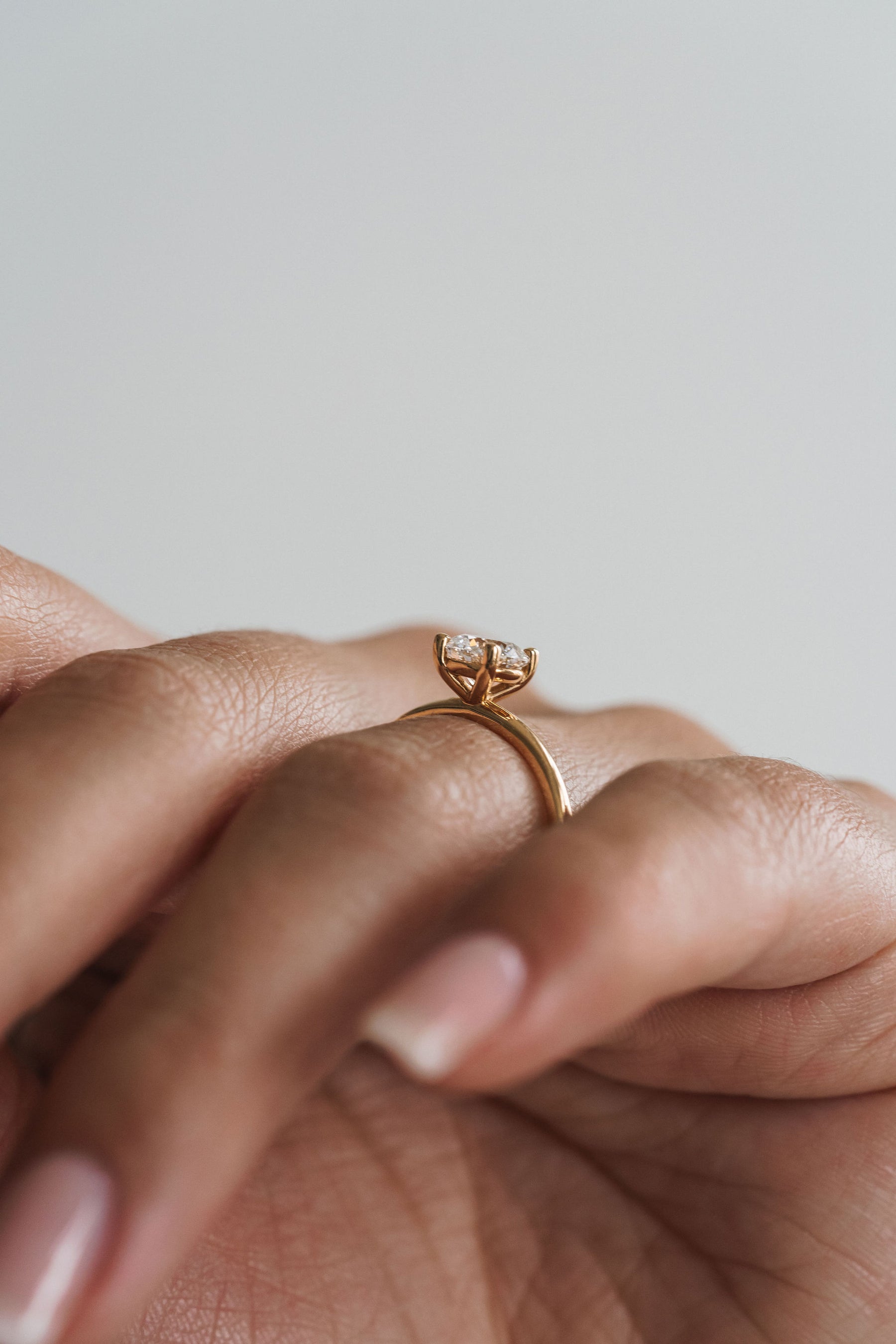 1.0CT Round Lab Grown Diamond Solitaire Engagement Ring