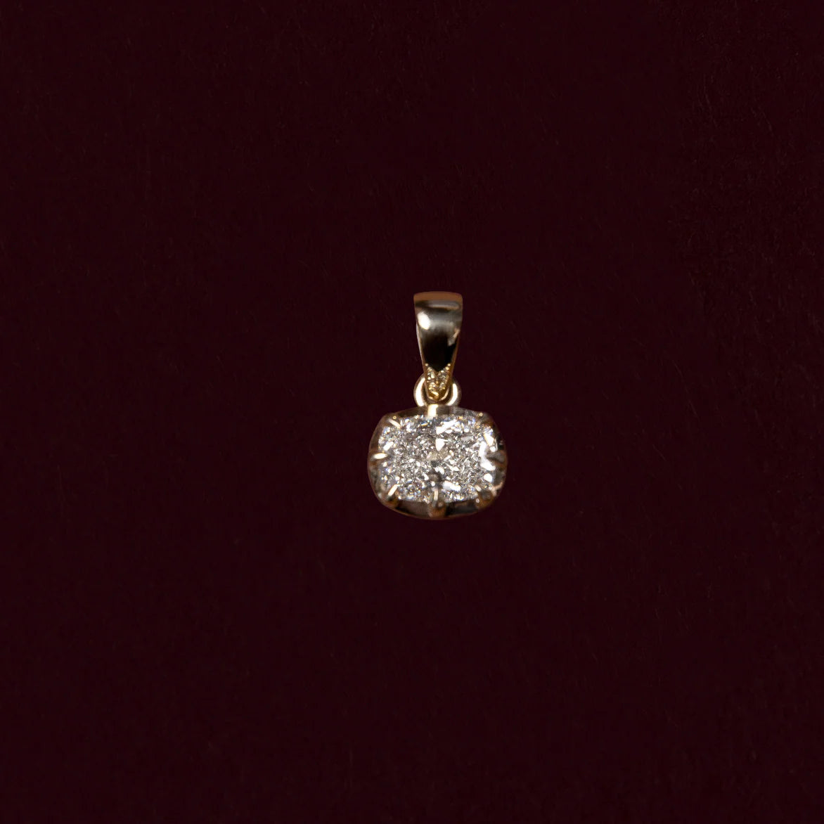 1.0CT Bezel Set Elongated Cushion Cut Lab Grown Diamond Pendant