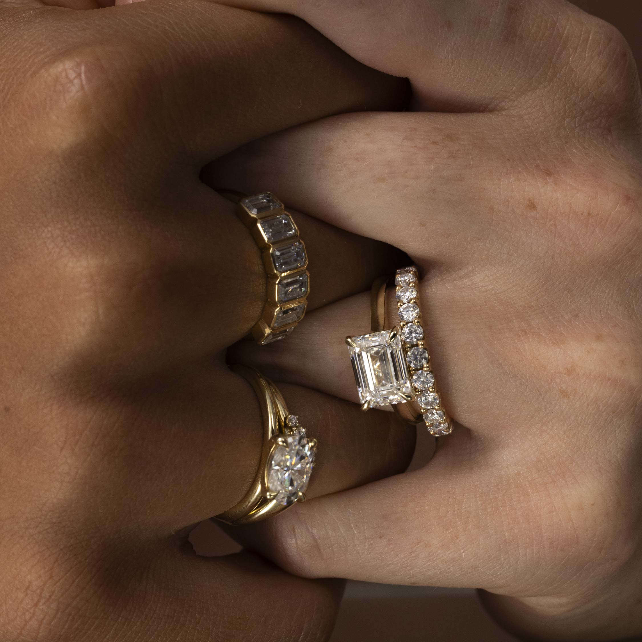 The Skylar Ring - Large Pavé Band