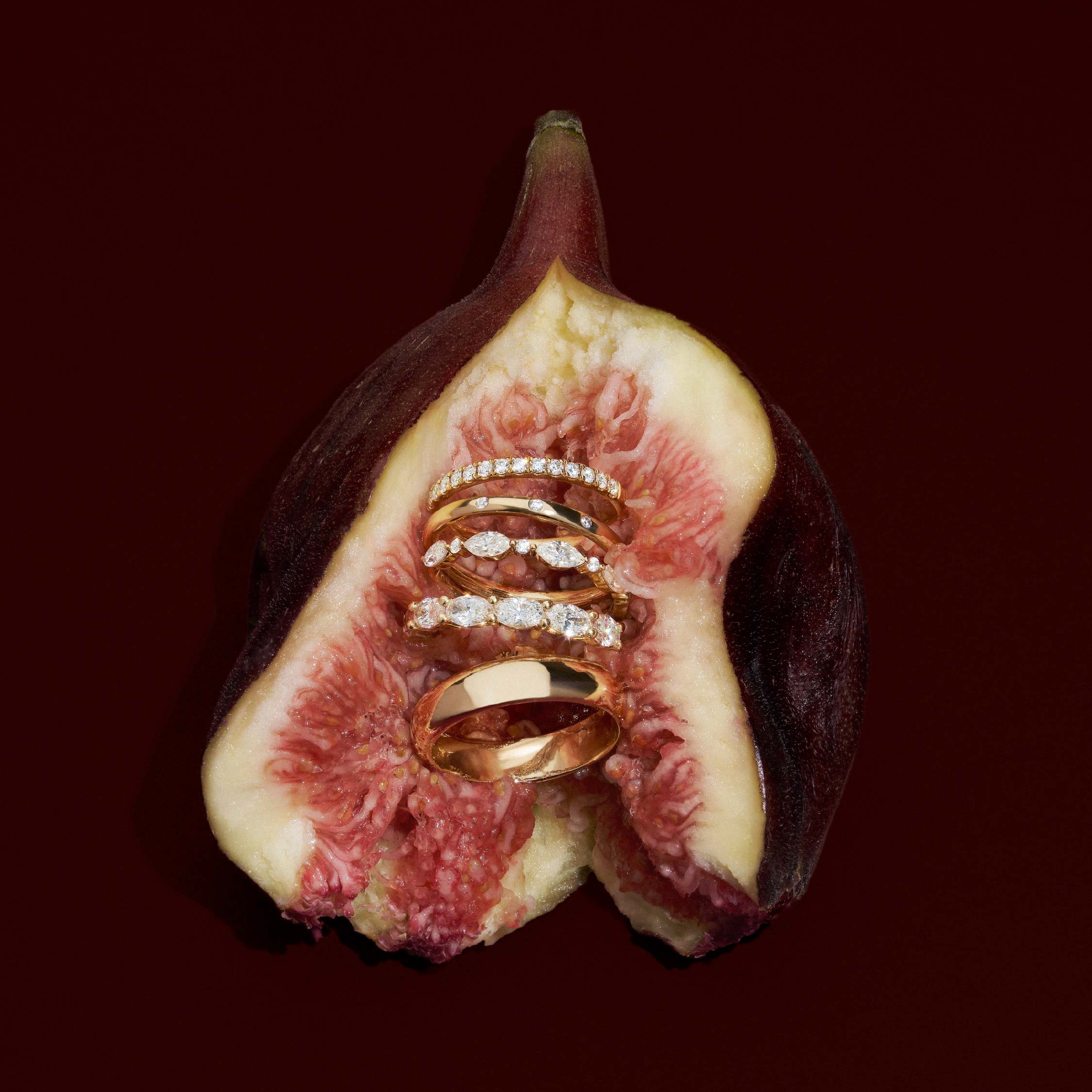 The Freya Ring - Marquise and Round Brilliant Band