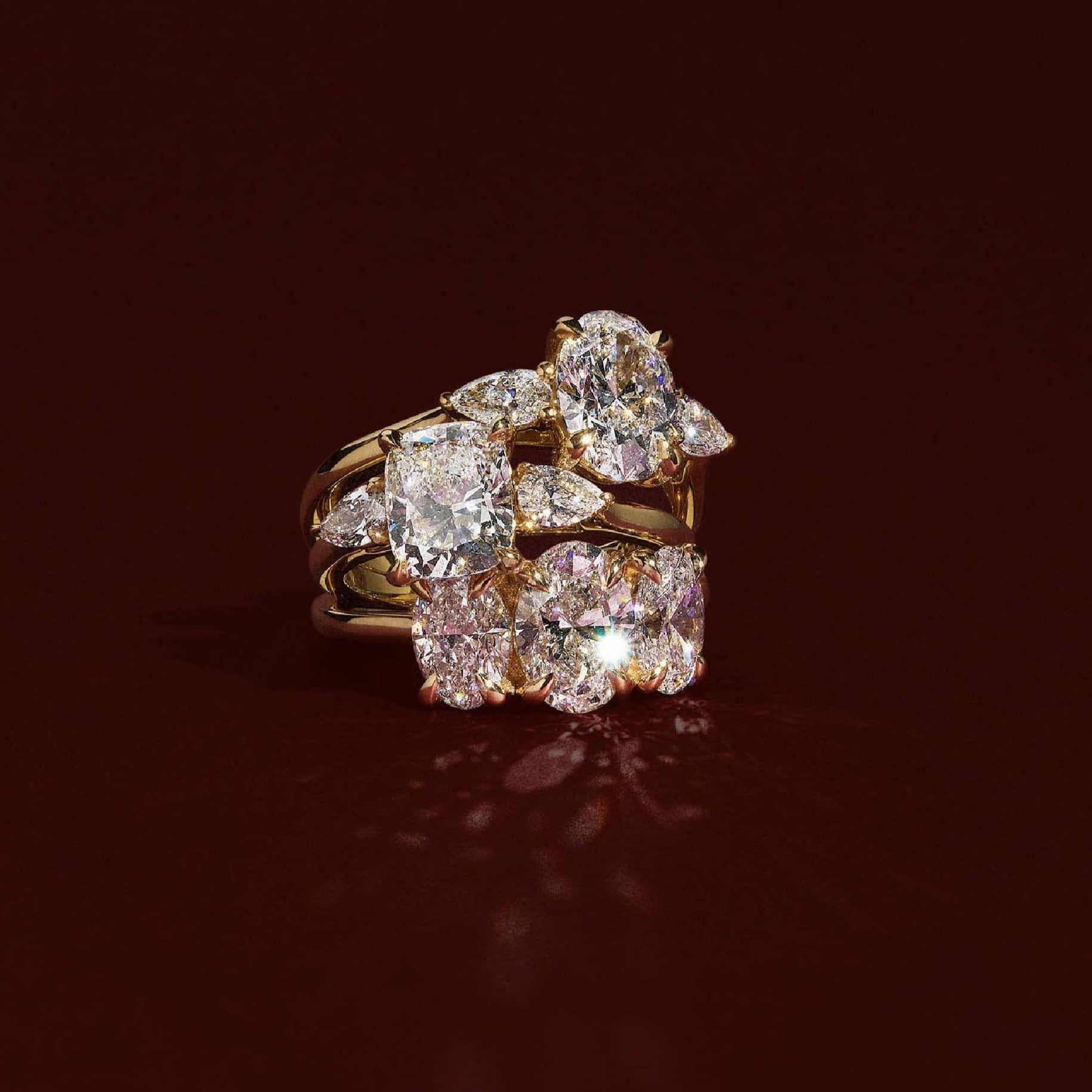 The Florence Ring - Oval and Pear Trilogy